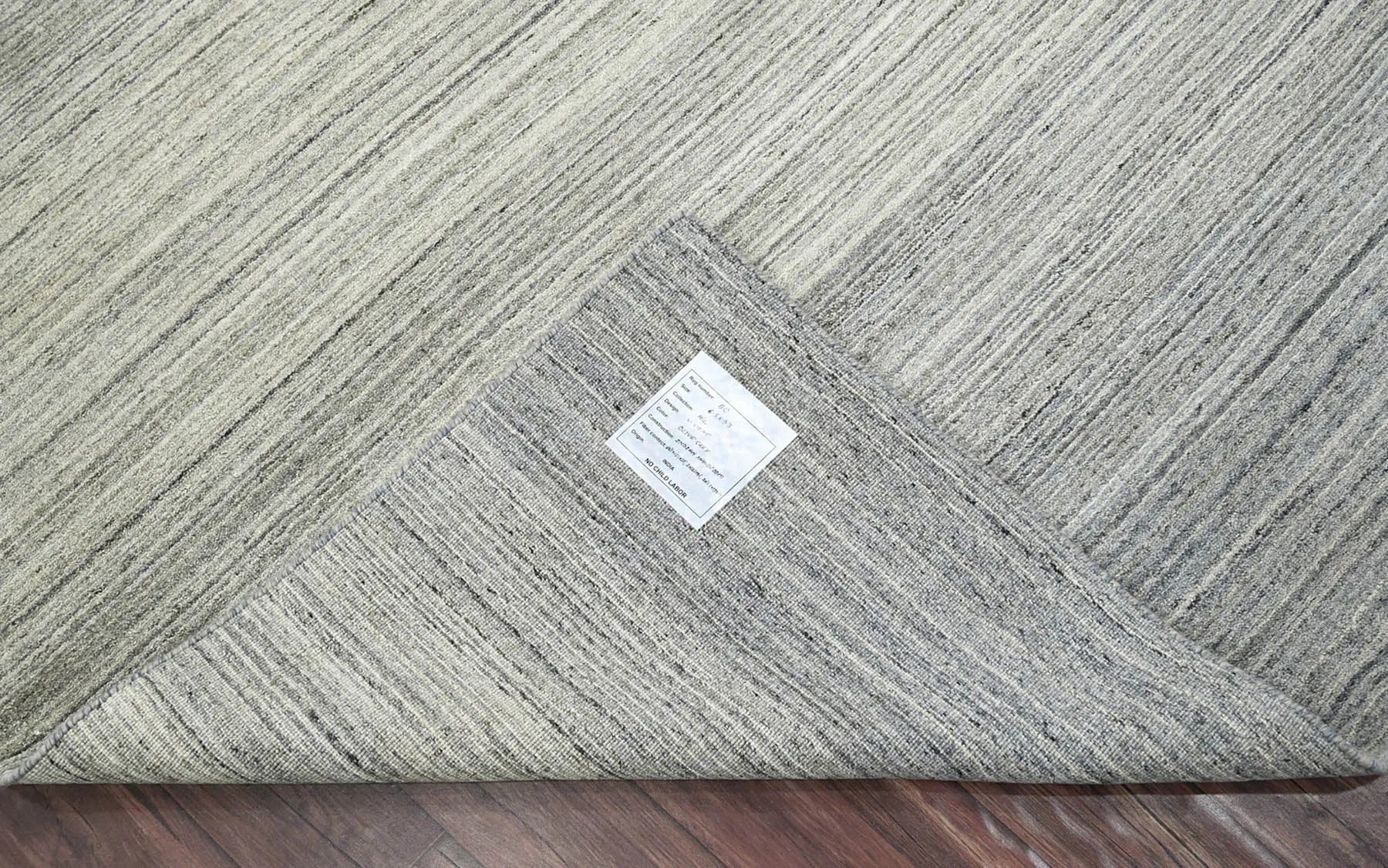 Multi Size Tone On Tone Gray LoomBloom Hand Knotted Modern & Contemporary Textured Tibetan 100% Wool Oriental Area Rug-2