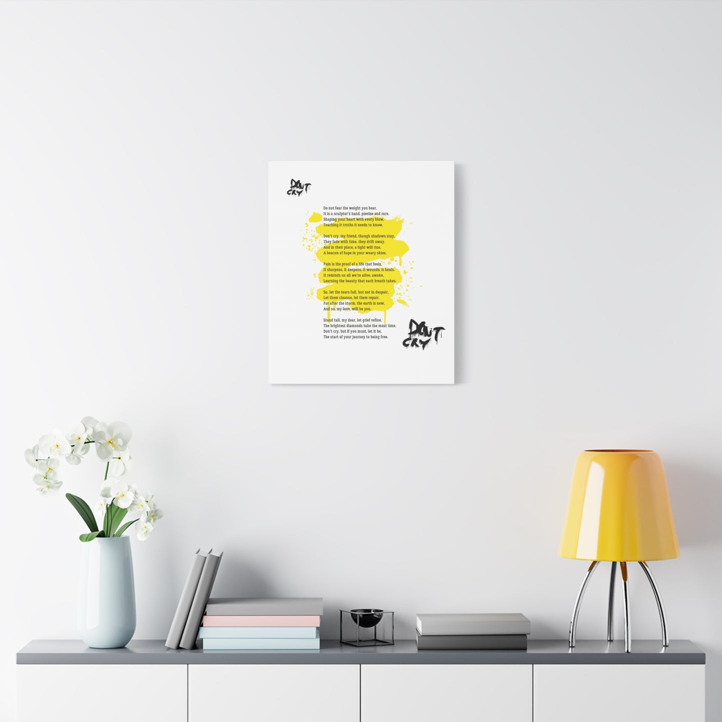 Inspirational Canvas Wall Art, Motivational Decor, Positive Quote, Home Office Wall Hanging, Unique Gift Idea, Modern Art Print