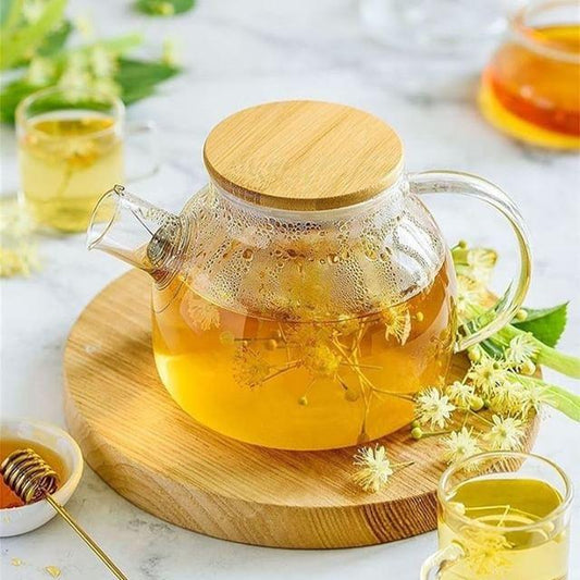 Thermo Glass Teapot 32 Fl Oz | High temperature and shock resistant-0