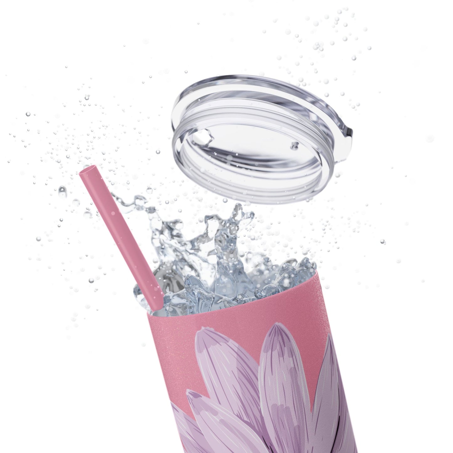 Floral Skinny Tumbler, 20oz - Stylish Drinkware for Home, Office, Gifts, Party Favors, Spring Decor