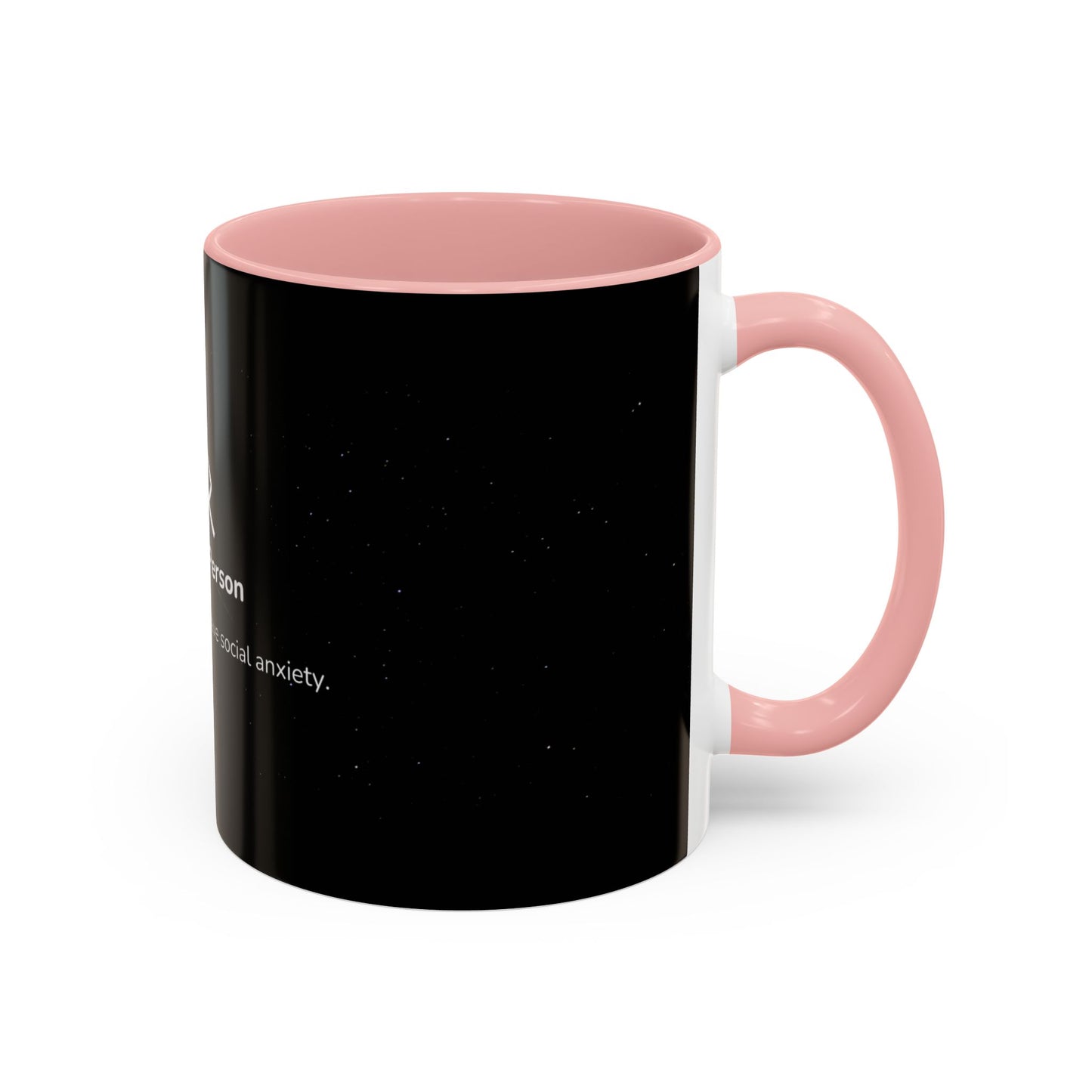 Sensitive Person Social Anxiety Coffee Mug - Black Accent, Gift for Introverts, Social Anxiety Humor, Unique Mug for Tea Lovers, Thoughtful Present