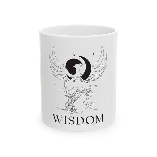 Wisdom Themed Ceramic Mug - Empowering Gift for Coffee Lovers, Inspirational Coffee Cup, Unique Home Decor, Perfect for Birthdays, Self-Care