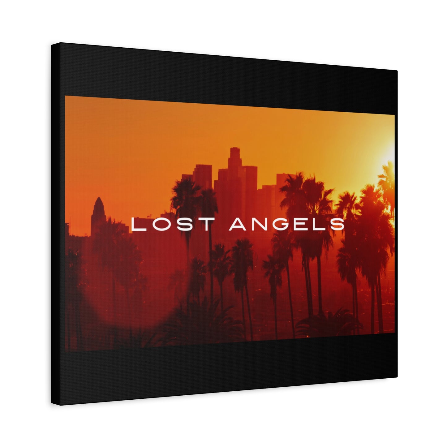 Lost Angels Wall Art Canvas | Sunset Cityscape Print, Home Decor, Gift for Art Lovers, Modern Living Room, California Vibe
