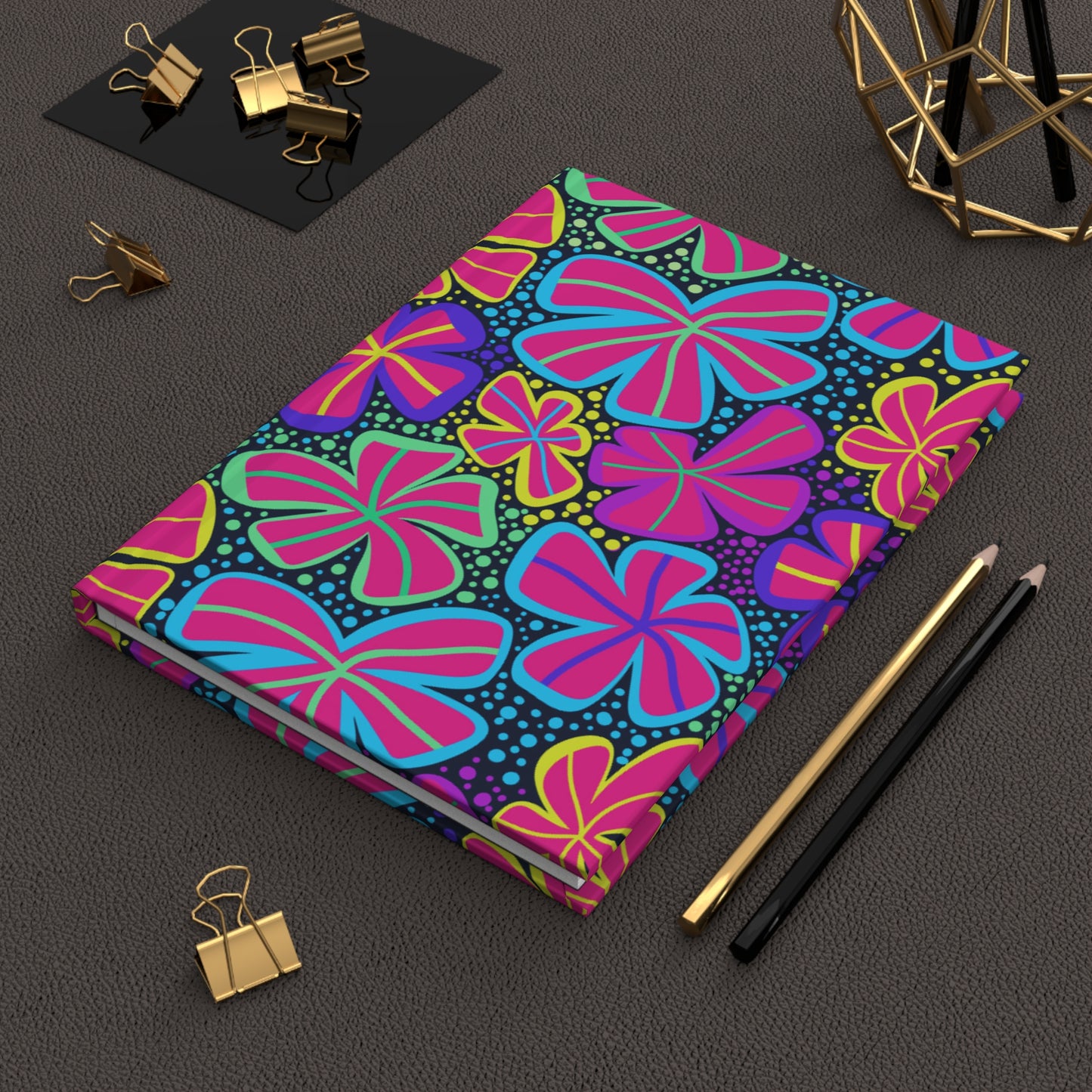Vibrant Flower Hardcover Journal | Boho Notebook for Writers, Dreamers, Art Lovers, Gifts for Students, Creative Journaling