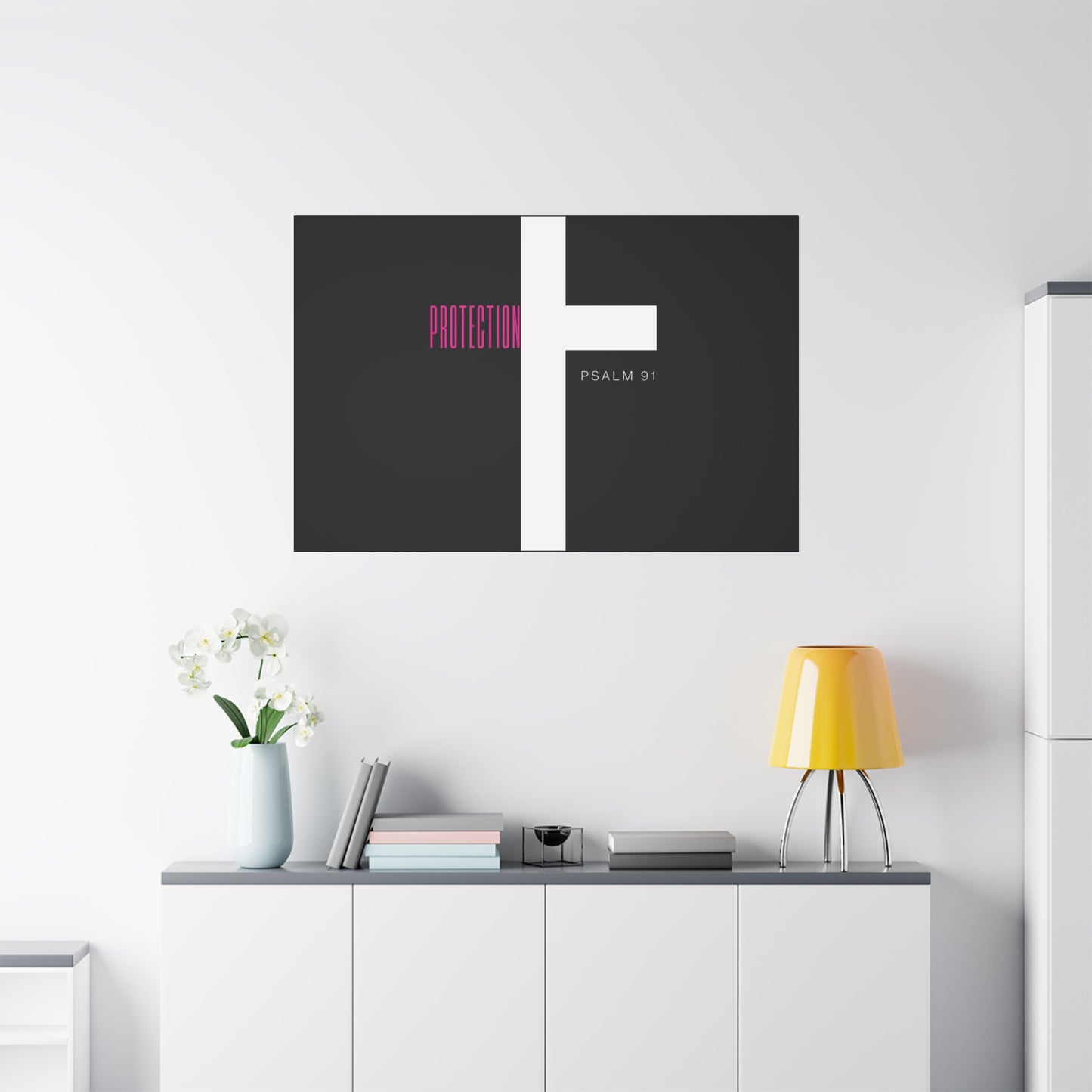 Faith-Inspired Canvas Print - Psalm 91, Home Decor, Wall Art, Christian Gift, Inspirational Decoration