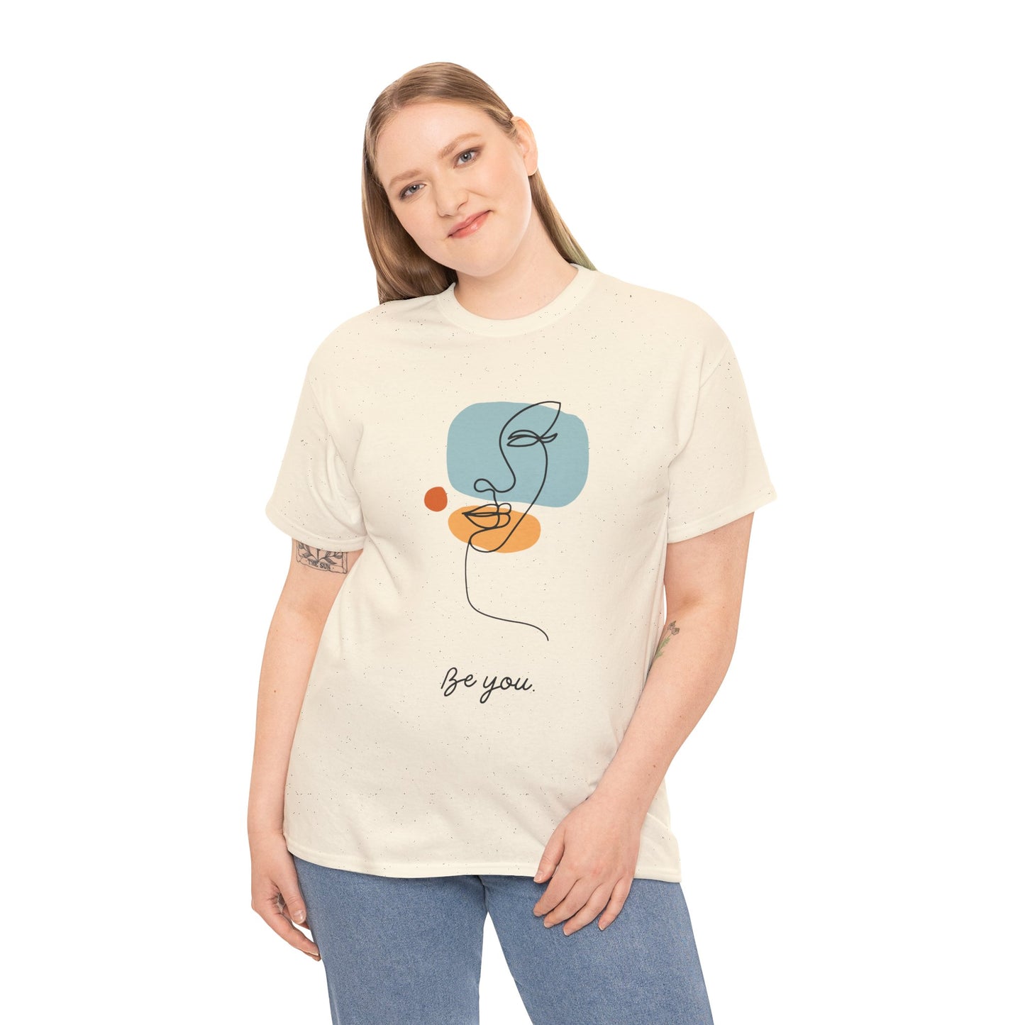 Minimalist Be You Tee, Unisex Cotton T-Shirt, Inspirational Graphic Tee, Gift for Friends, Casual Everyday Wear, Self-Love Apparel