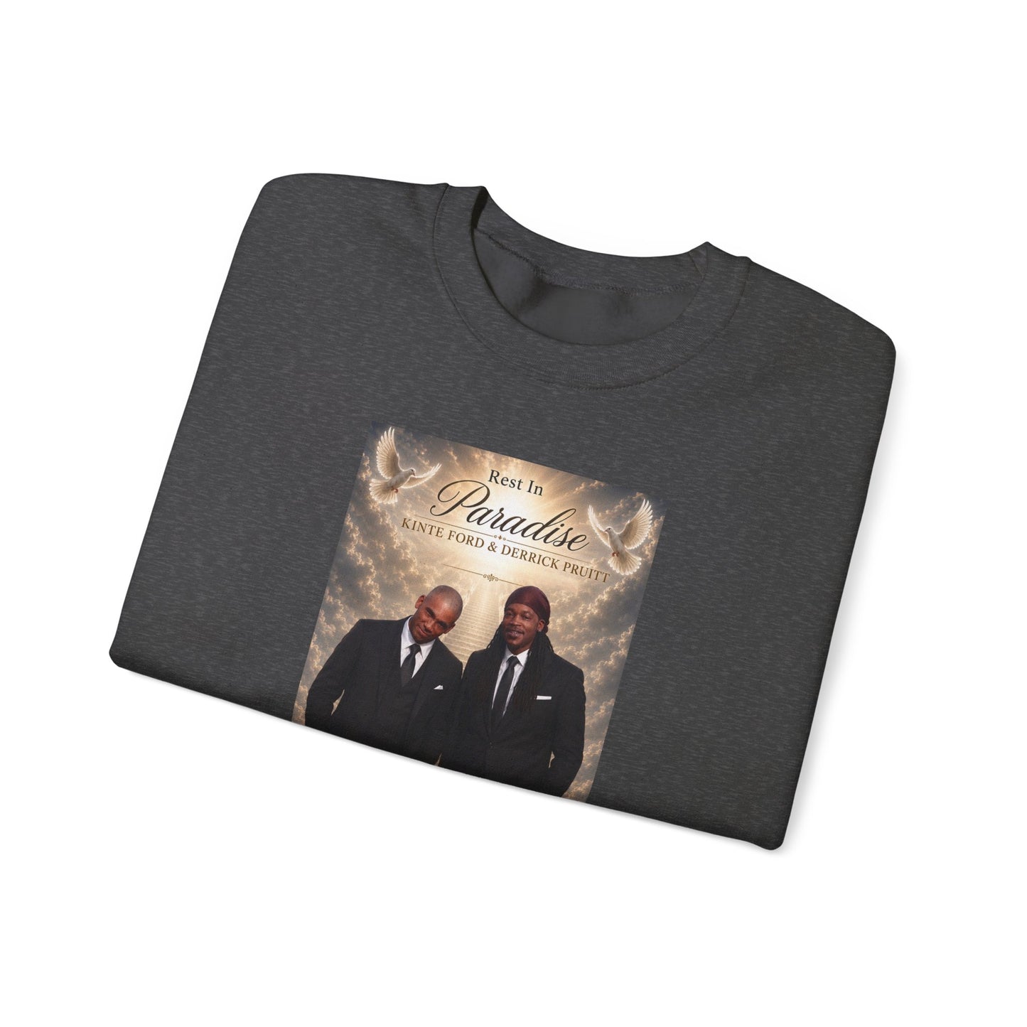 Crewneck Sweatshirt — 'Back to Paradise' Memorial Portrait Design