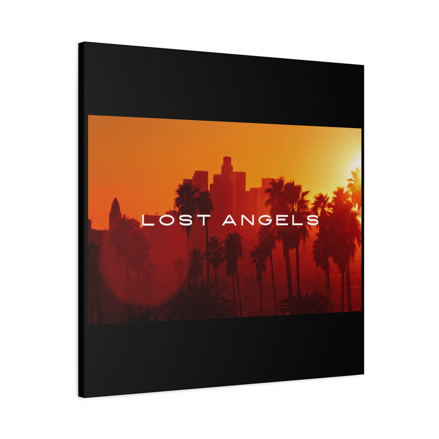 Lost Angels Wall Art Canvas | Sunset Cityscape Print, Home Decor, Gift for Art Lovers, Modern Living Room, California Vibe