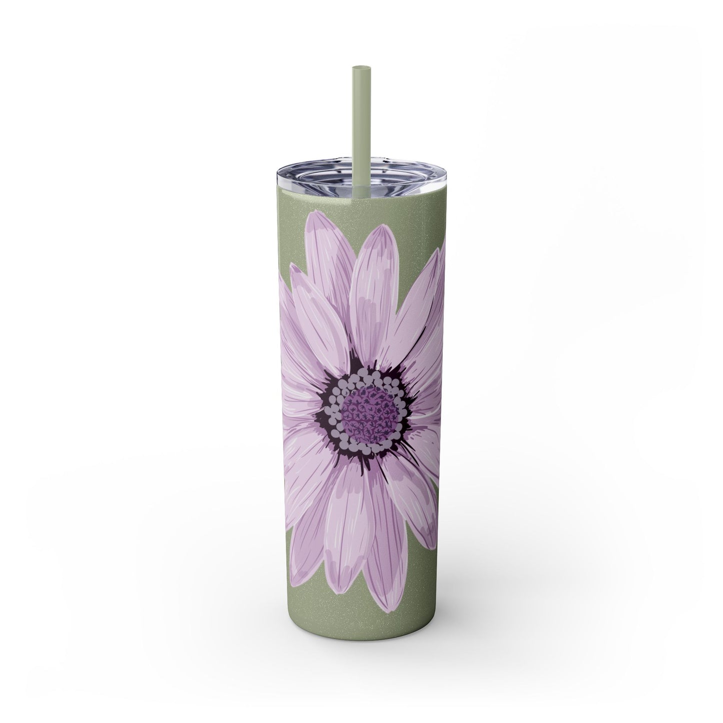 Floral Skinny Tumbler, 20oz - Stylish Drinkware for Home, Office, Gifts, Party Favors, Spring Decor