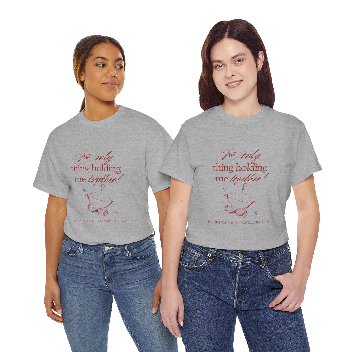 "Holding It Together" Unisex Heavy Cotton Tee: Funny Gift for Friends, Family, Self-Care, Casual Wear, Humor Shirts, Gift for Her