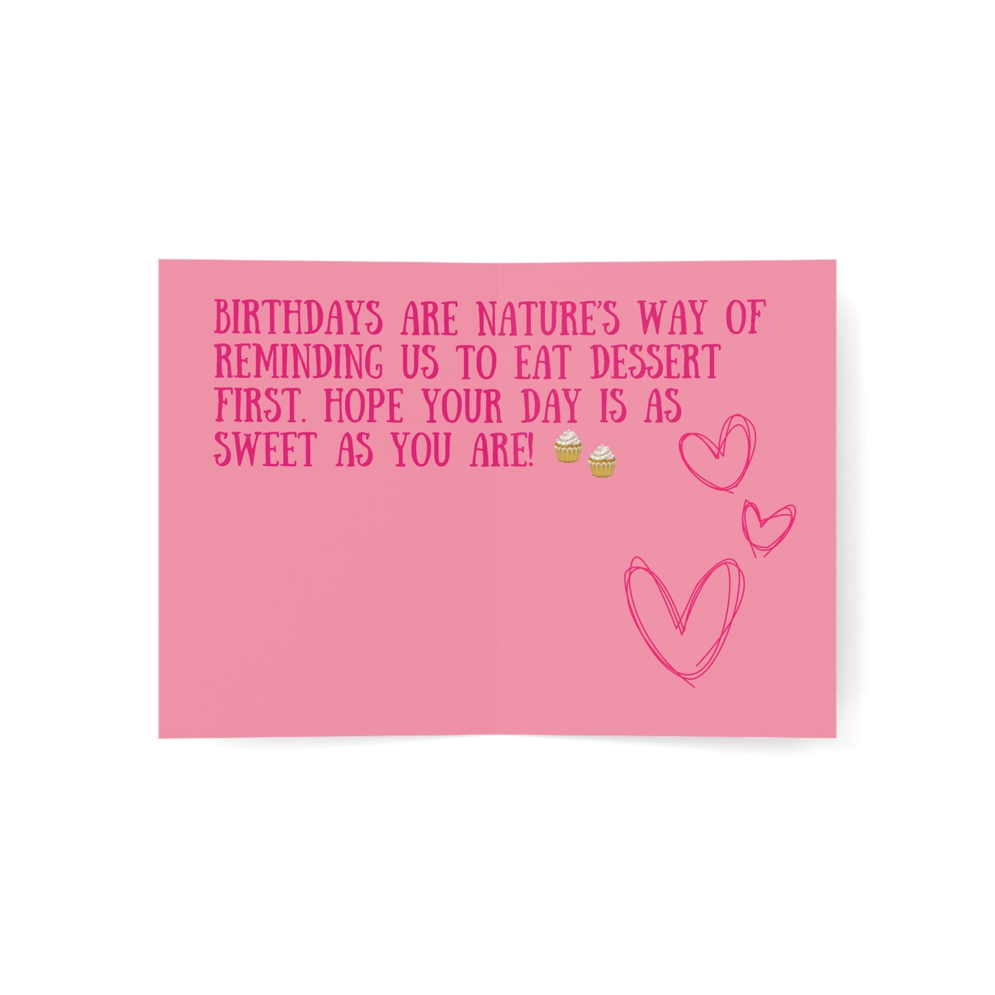 Happy Birthday Cupcake Greeting Cards - Festive Celebration Cards for Parties, Love Notes, Birthday Wishes, Stationery Set