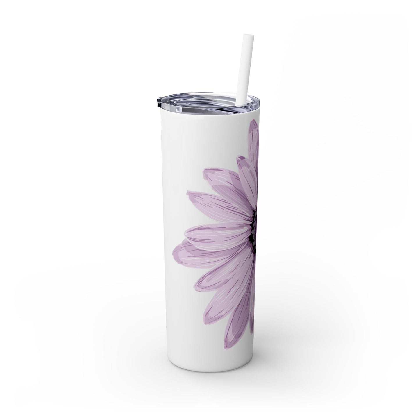 Floral Skinny Tumbler, 20oz - Stylish Drinkware for Home, Office, Gifts, Party Favors, Spring Decor