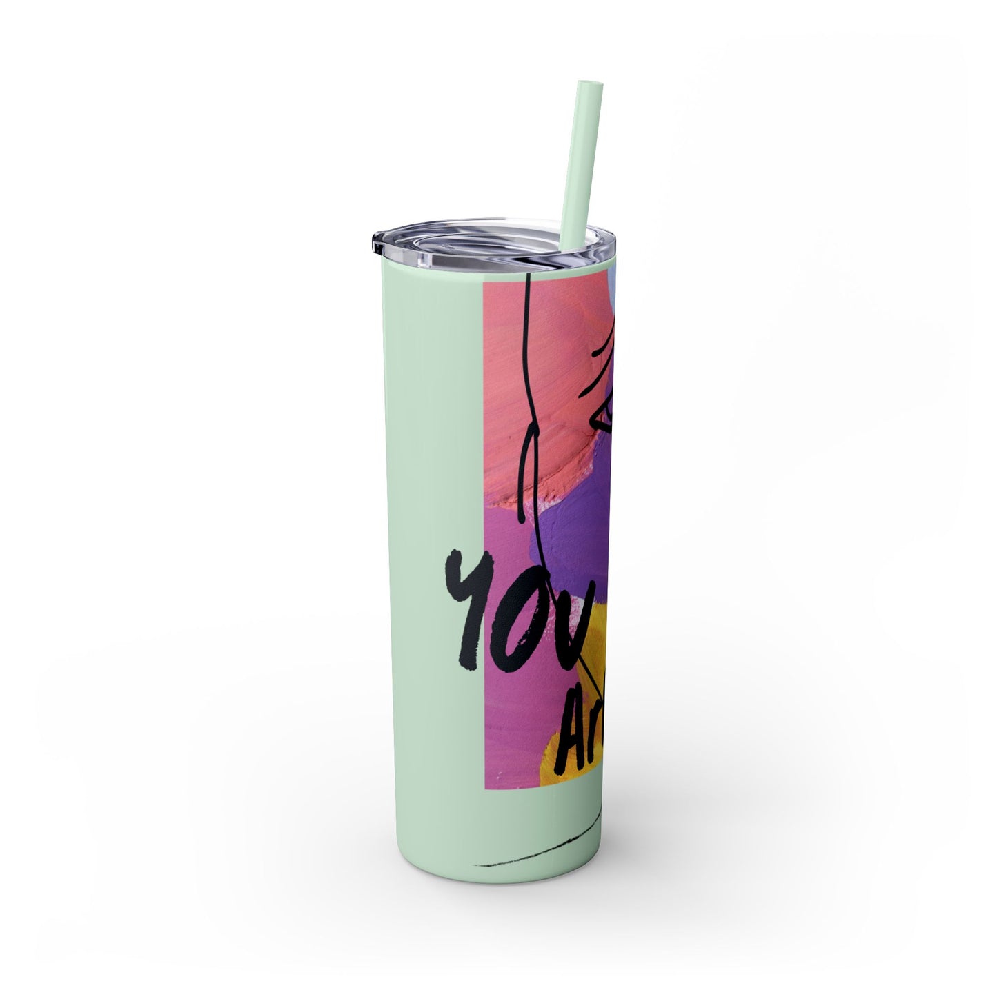 Artistic Skinny Tumbler with Straw, 20oz | Inspirational Drinkware, Colorful Water Bottle, Unique Gift Idea, Motivational Mug, [...]