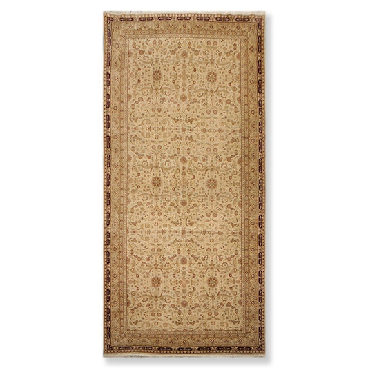 7’5" x 16’ Hand Knotted Palace Runner 150 KPSI Wool Oriental Area Rug Beige-0