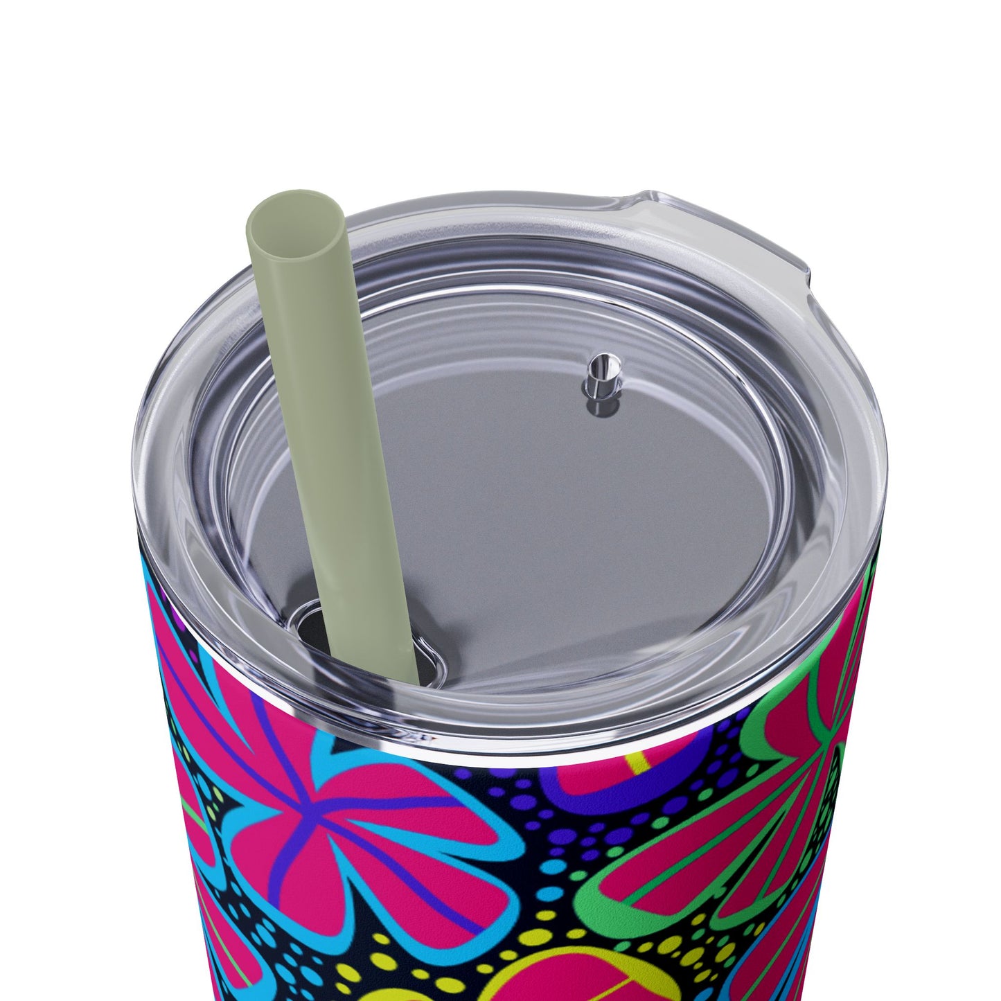 Vibrant Floral Skinny Tumbler, 20oz | Reusable Drink Cup for Home, Office, Road Trips | Fun Gift for Spring, Summer, Birthdays, Garden [...]
