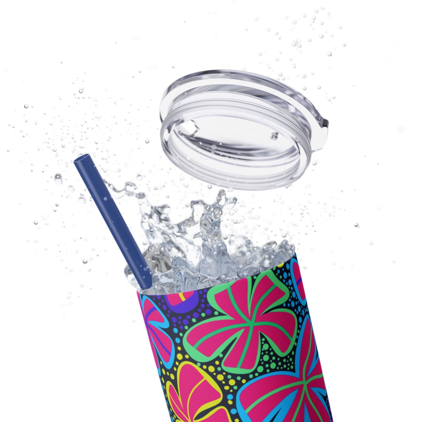 Vibrant Floral Skinny Tumbler, 20oz | Reusable Drink Cup for Home, Office, Road Trips | Fun Gift for Spring, Summer, Birthdays, Garden [...]