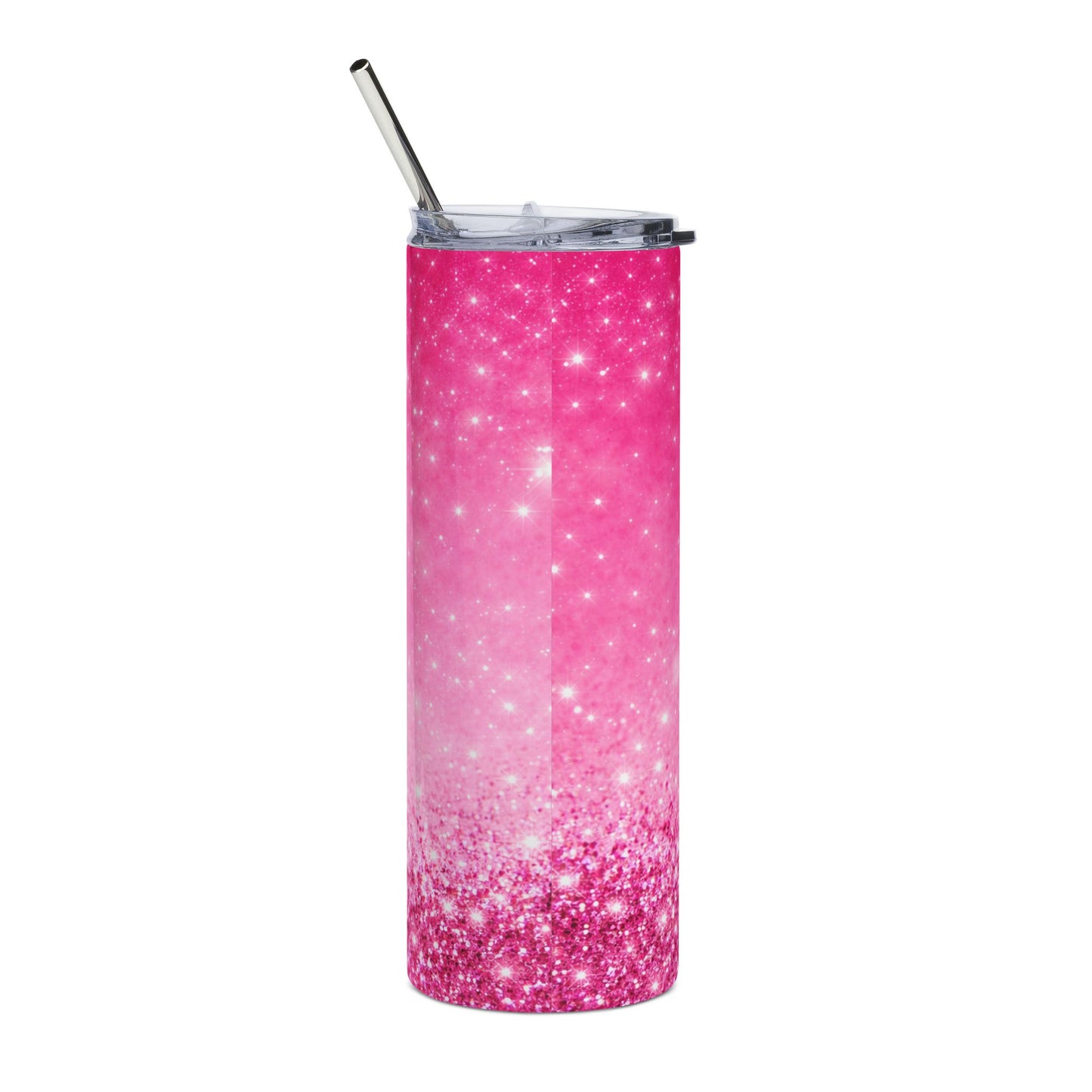 Pink Glitter Ombre 20oz Stainless Steel Tumbler — Sparkle Travel Cup