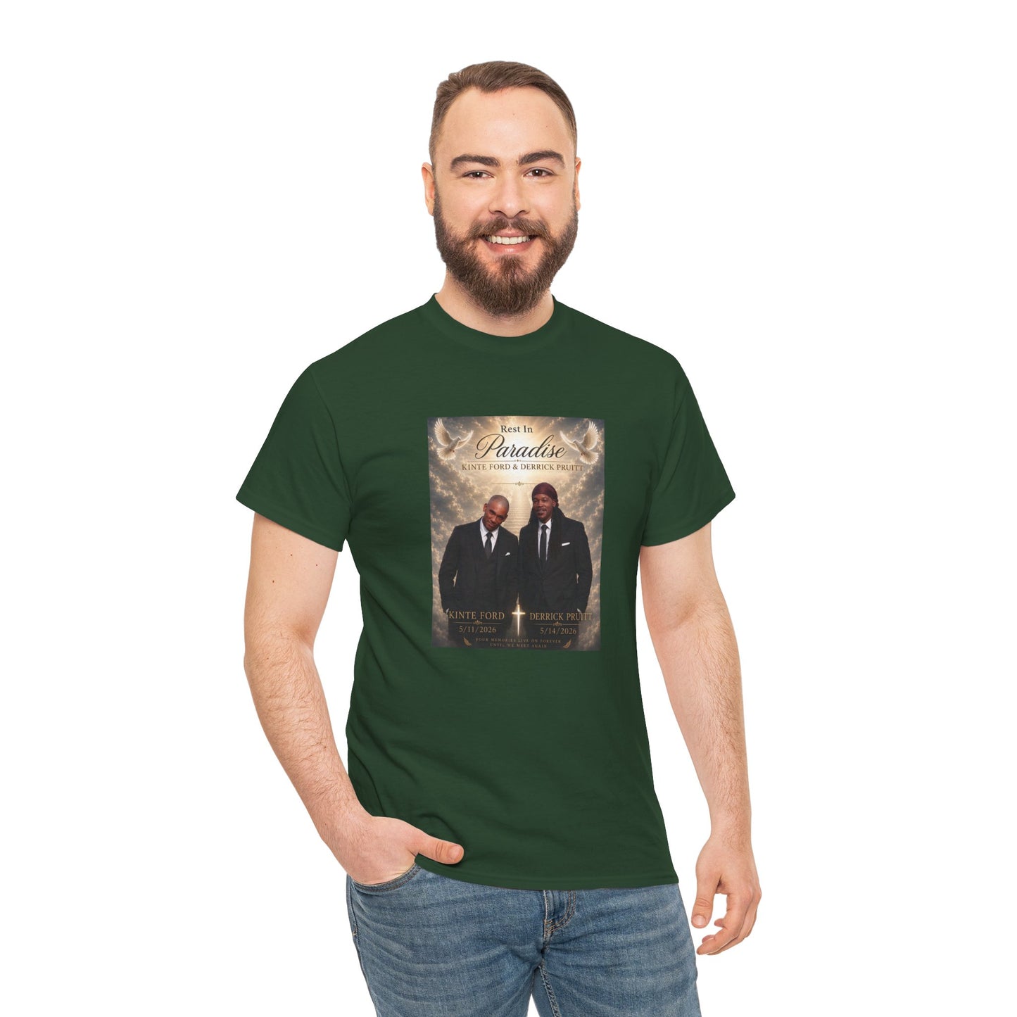 Memorial Tribute Tee — "Rest in Paradise" Funeral Remembrance Shirt