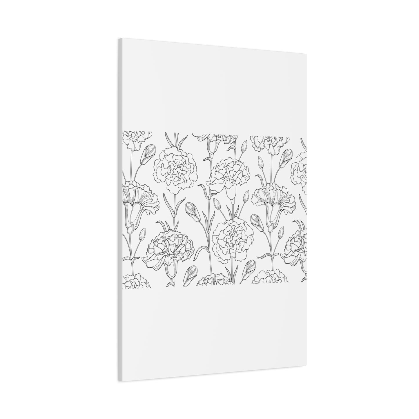 Floral Canvas Art, Stretched Wall Decor, Home Gift, Botanical Print, Modern Design, Matte Finish