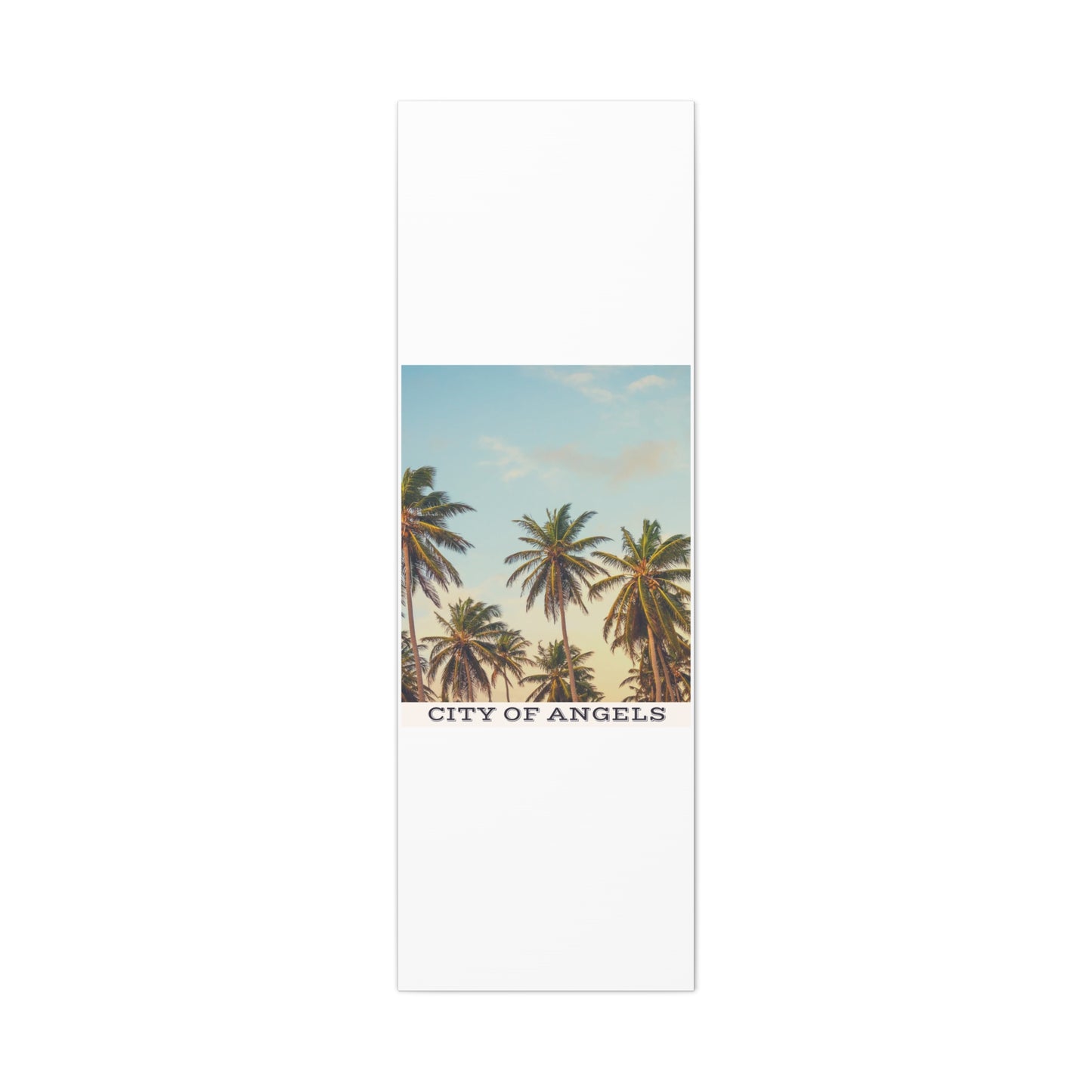 Tropical Palm Tree Canvas Print, City of Angeles Tropical Wall Art, Los Angeles Beach Decor, California Nature Photography, Home Decoration, Gift for Beach Lovers