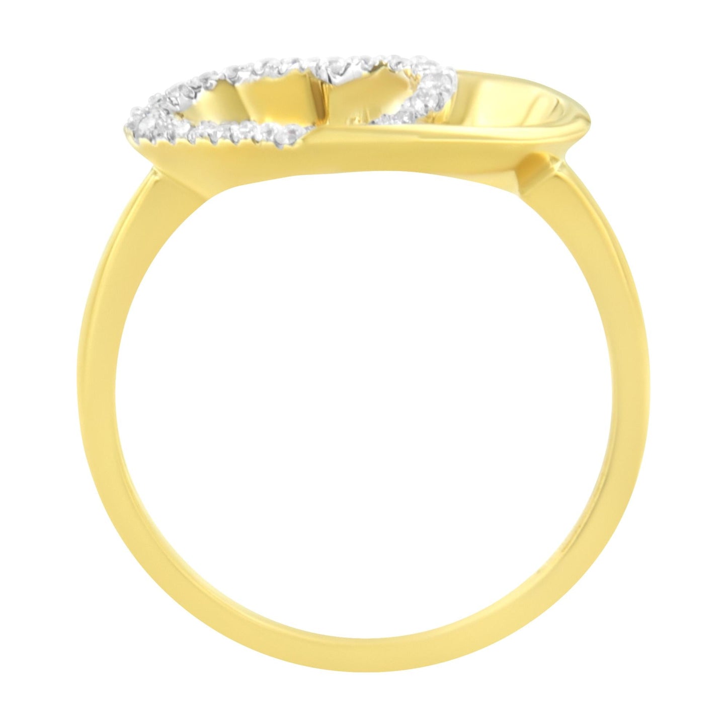 14KT Yellow Gold 1/10 ctw. Diamond Heart Shape Ring (K-L, I1-I2)-4