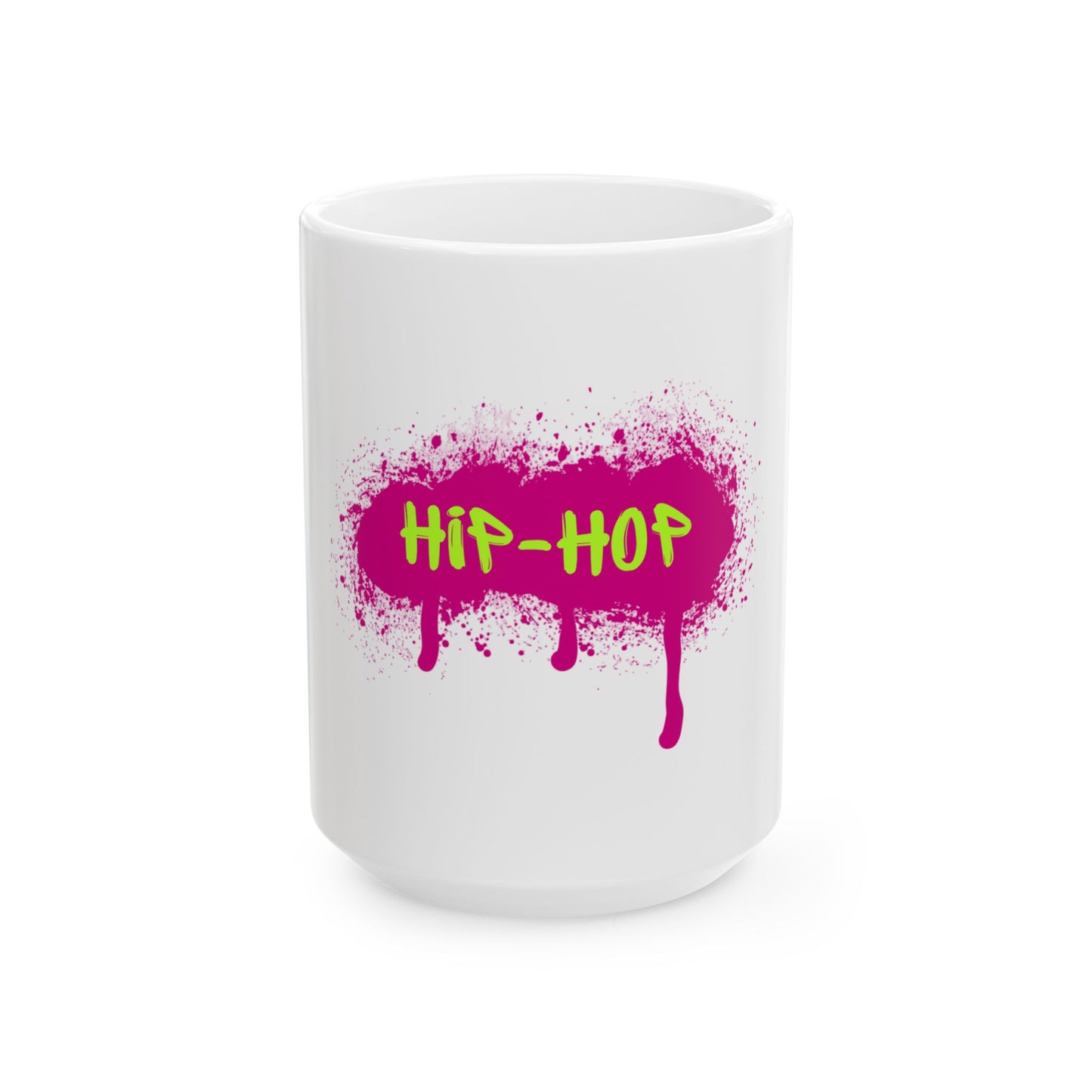 Hip-Hop Graffiti Ceramic Mug - Vibrant Coffee Cup for Trendy Souls, Gift for Music Lovers, Art Enthusiasts, Urban Style