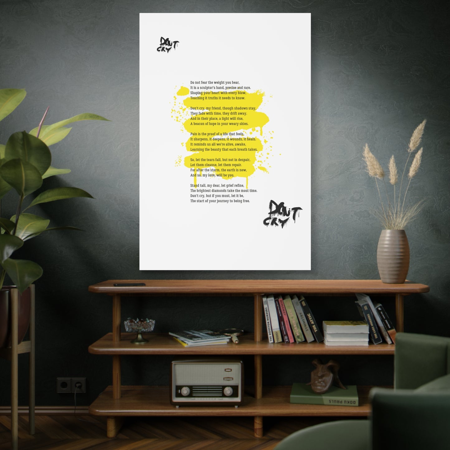 Inspirational Canvas Wall Art, Motivational Decor, Positive Quote, Home Office Wall Hanging, Unique Gift Idea, Modern Art Print