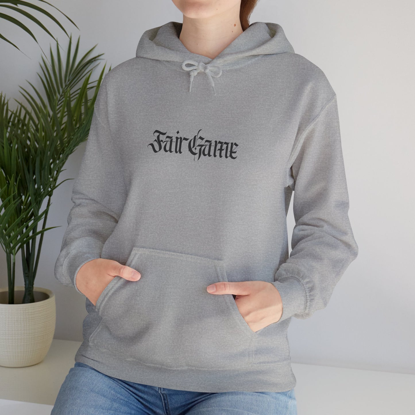 Fair Game Unisex Heavy Blend Hoodie, Cozy Sweatshirt, Casual Lounge Wear, Gift for Gamers, Comfortable Street Style