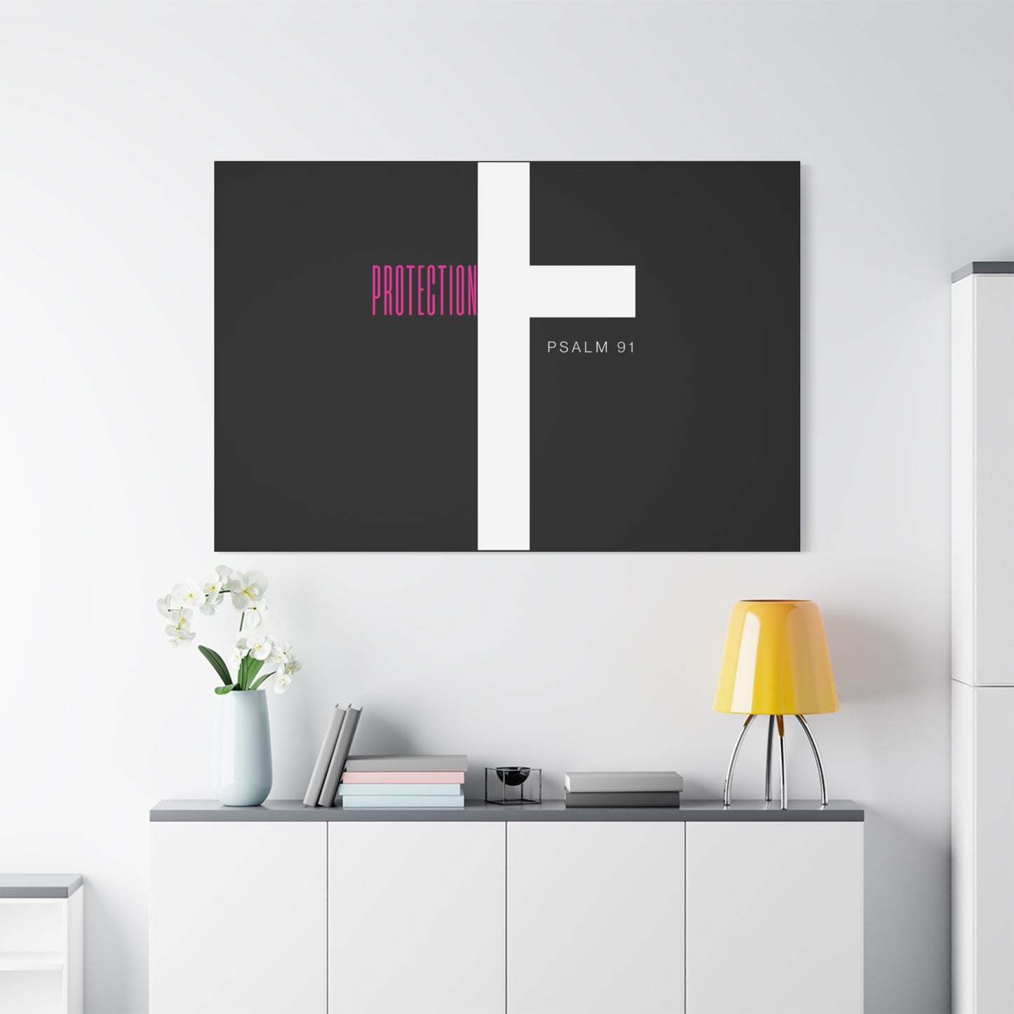 Faith-Inspired Canvas Print - Psalm 91, Home Decor, Wall Art, Christian Gift, Inspirational Decoration