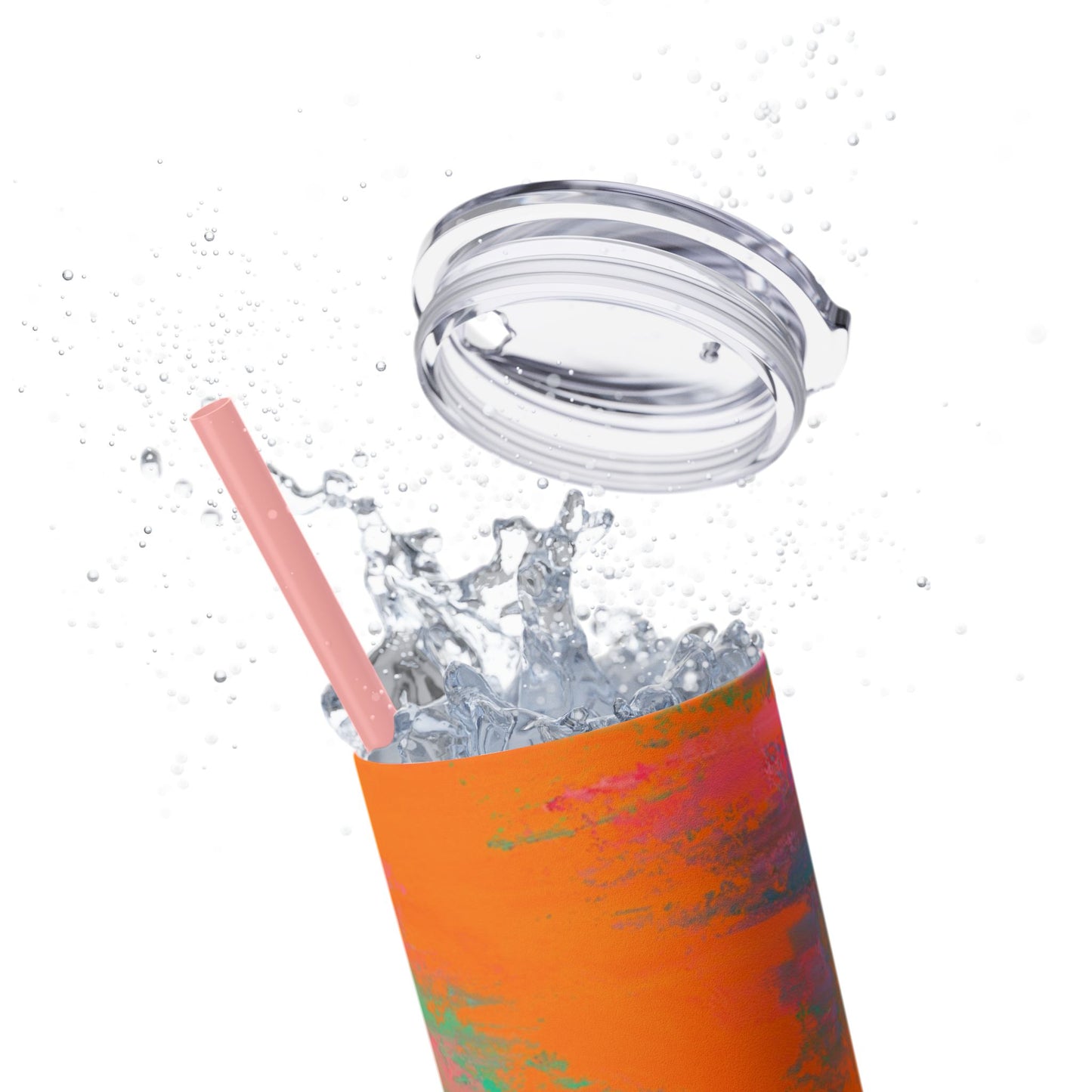 Colorful Ombre Skinny Tumbler with Straw, 20oz | Travel Mugs, Summer Drinkware, Beach Accessories, Gifts for Her, Eco-Friendly