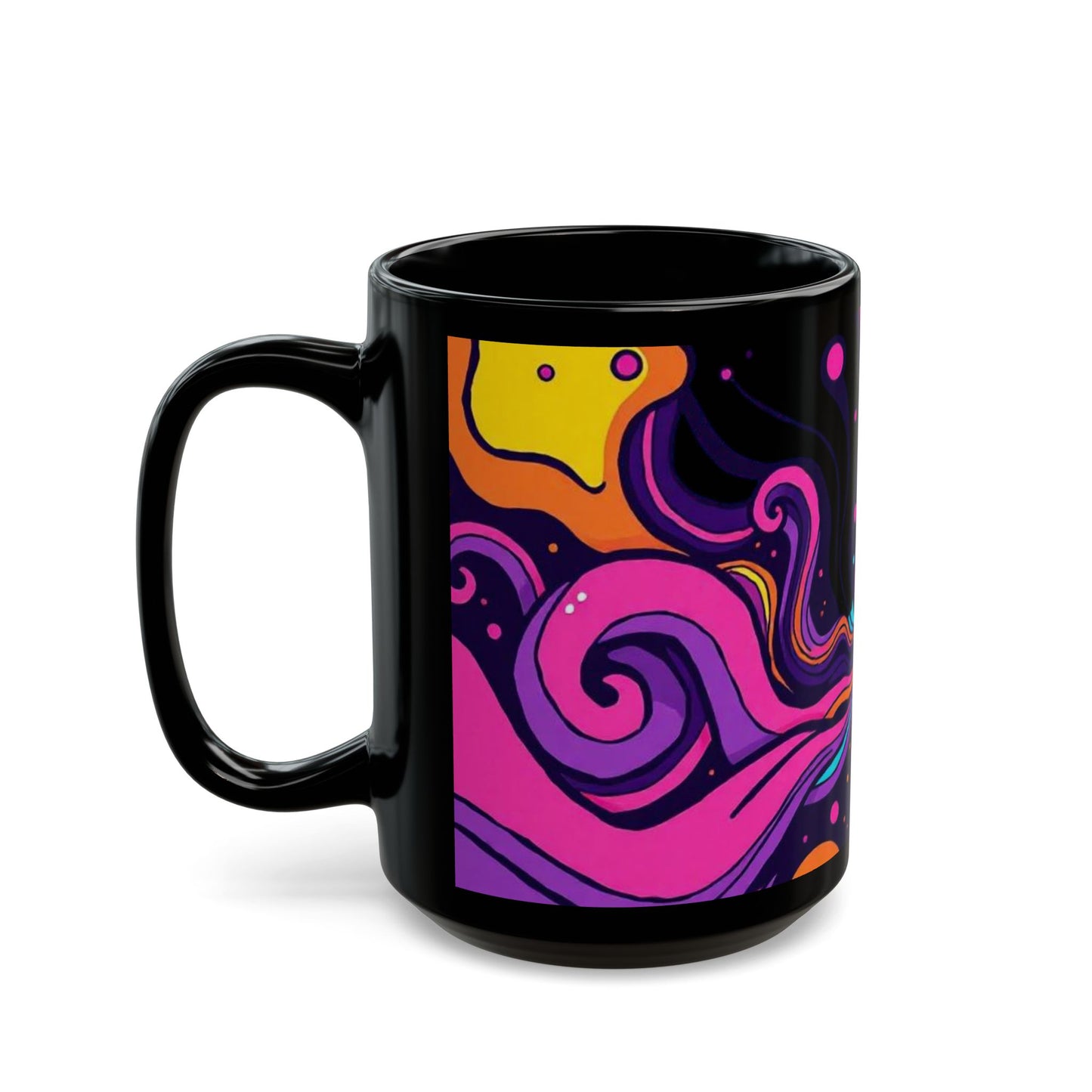 Cosmic Woman of the Night Bold Artistic Black Mug with Colorful Woman Illustration, Gift for Coffee Lovers, Perfect for Birthdays or Celebrations, Unique [...]