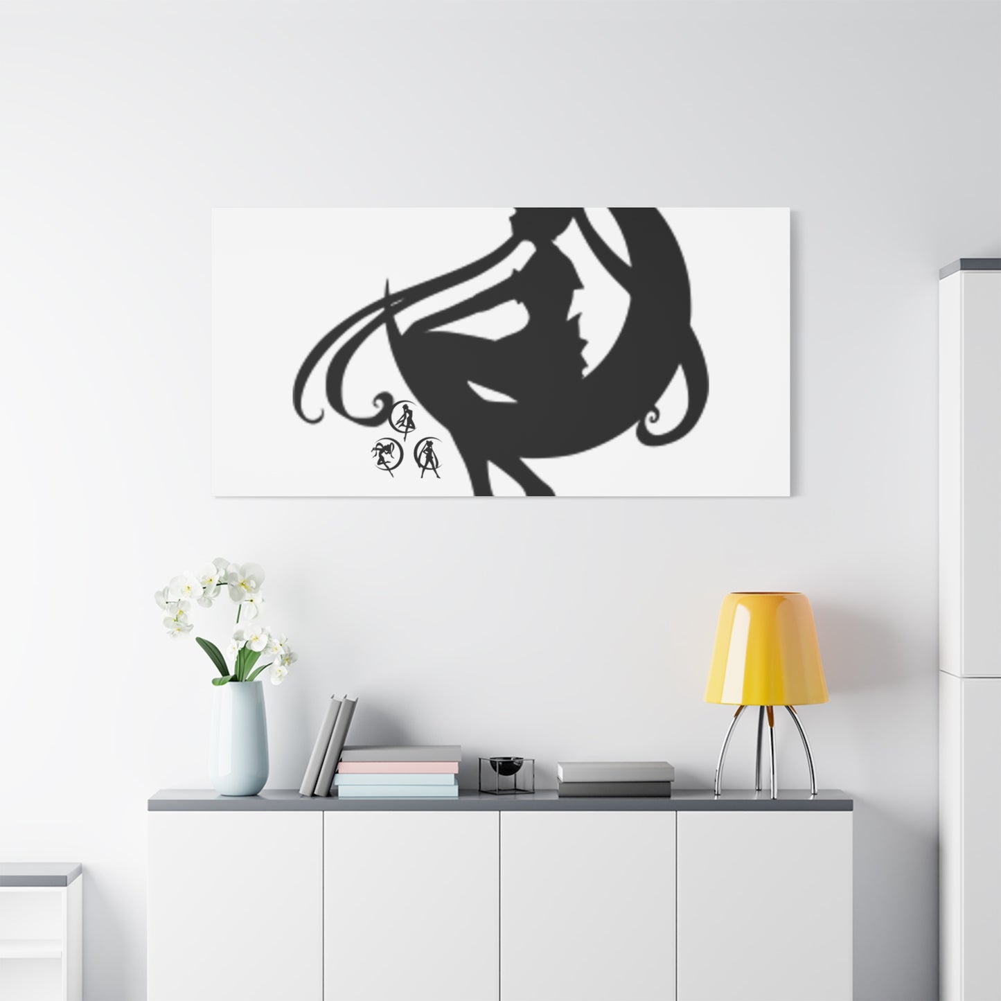 Moonlit Goddess Canvas Art, Modern Wall Decor, Fantasy Home Decor, Boho Aesthetic, Gift for Art Lovers