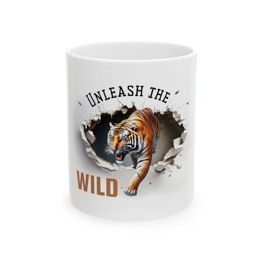 Wild Tiger Ceramic Mug - Unleash the Wild, Cool Gift for Animal Lovers, Coffee Mug, Home Decor, Nature Lover's Mug, Unique Kitchenware