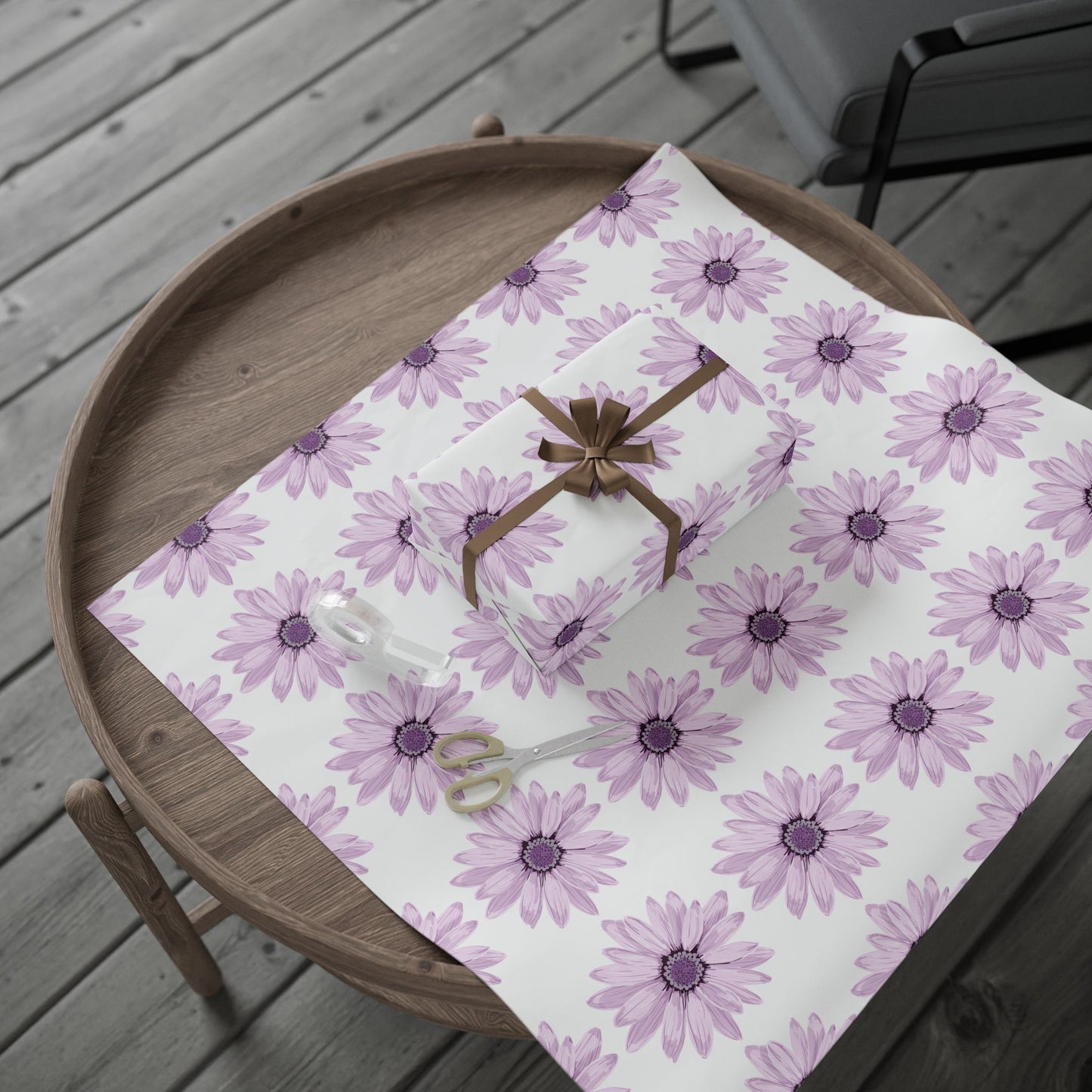 Elegant Floral Wrapping Paper for Gifts, Birthday, Holiday, Weddings, Special Occasions, Eco-Friendly Gift Wrap