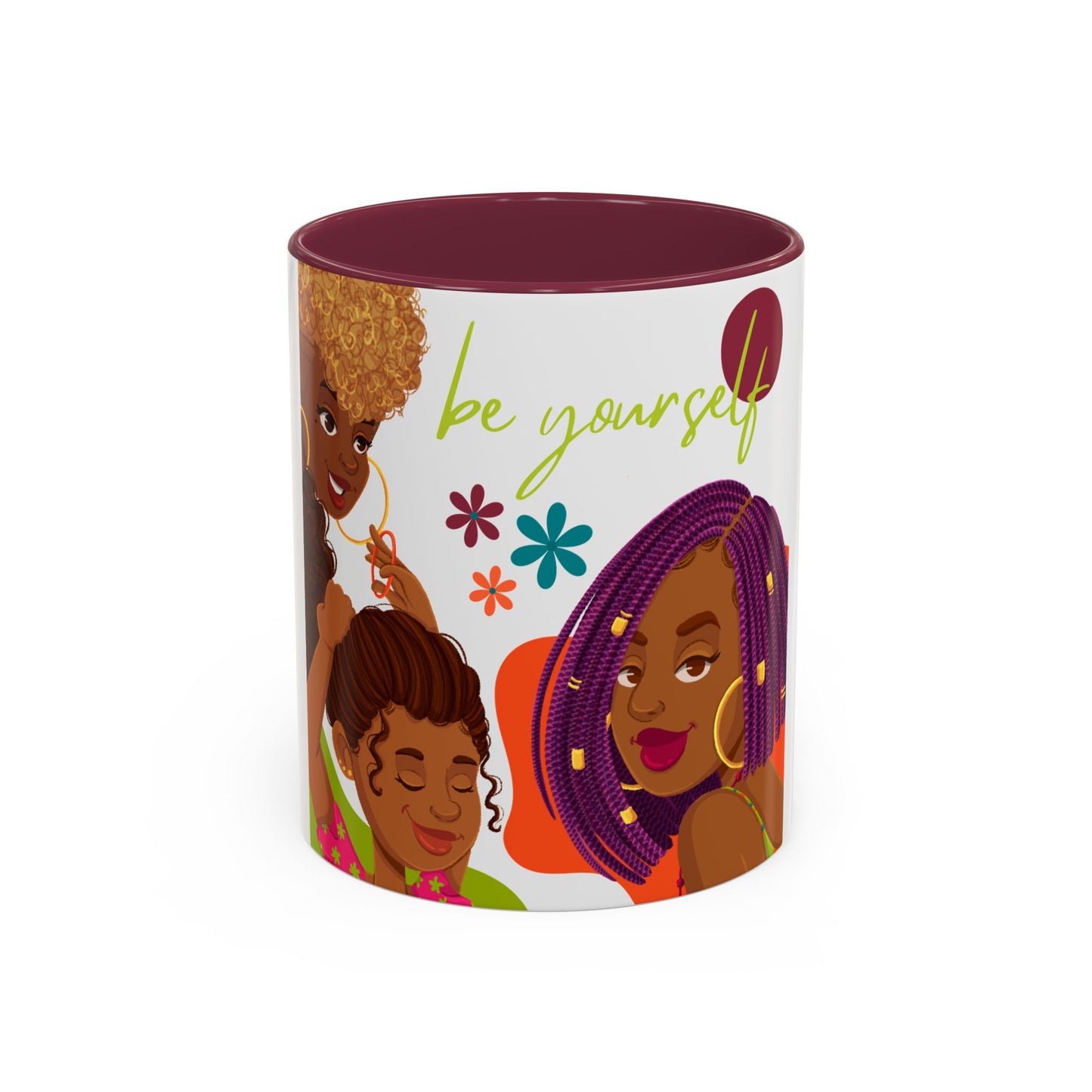 Colorful Be Yourself Mug, Inspirational Coffee Cup, Gift for Friends, Empowerment Mug, Unique Art Mug, Perfect for Birthdays