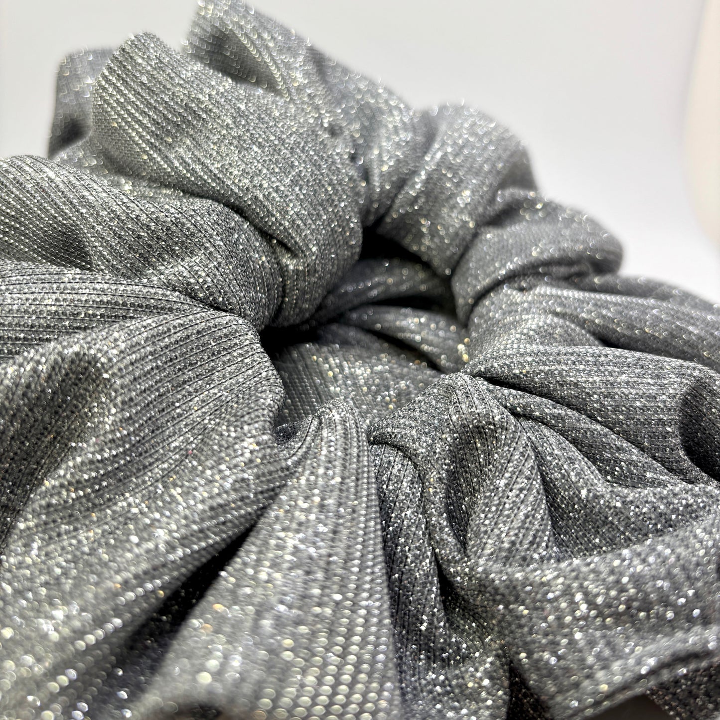 Silver Sparkle Scrunchie