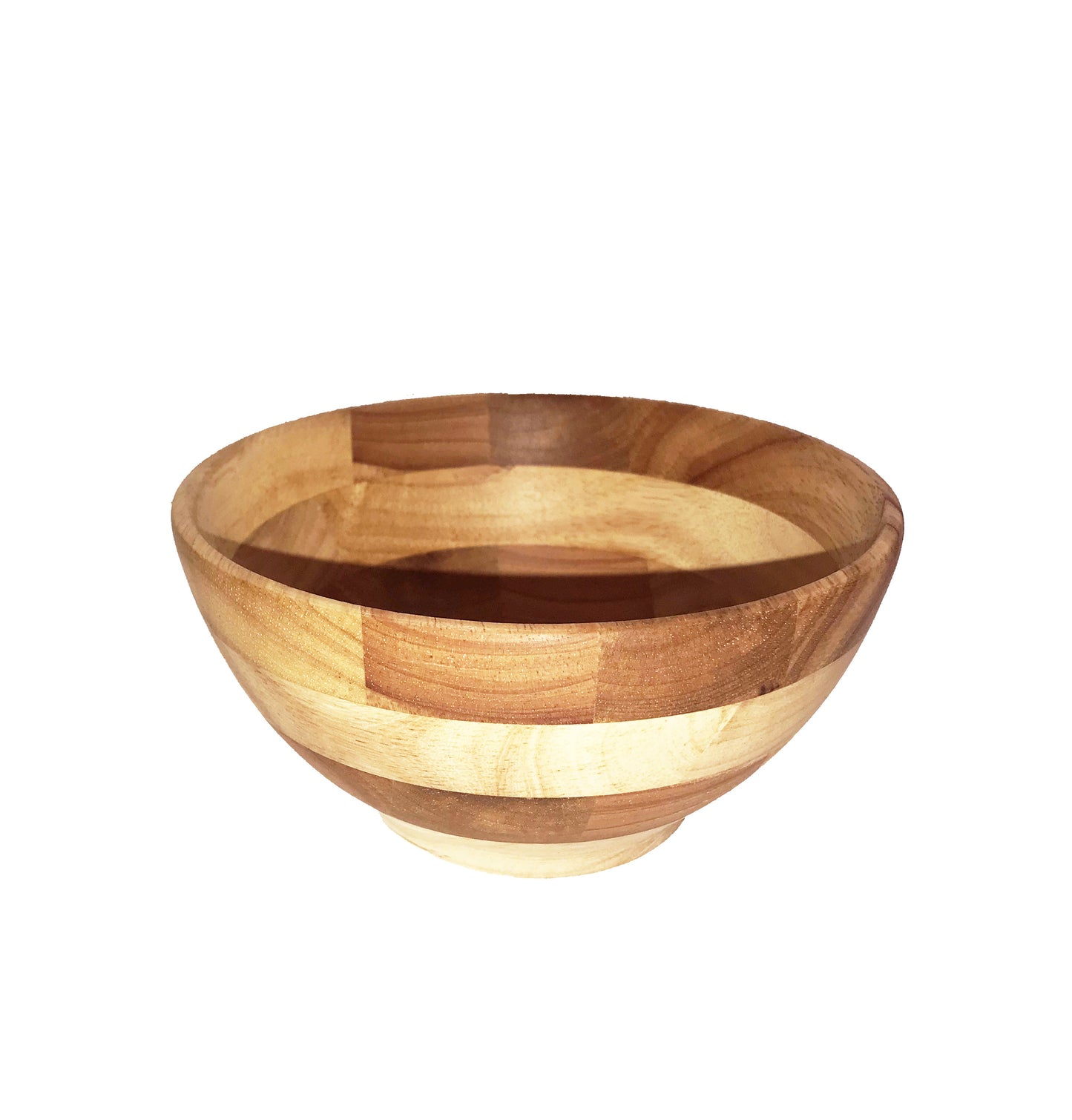 Zavis Green Acacia Wood Round Salad Bowl 8"  | Dishwasher Safe-0