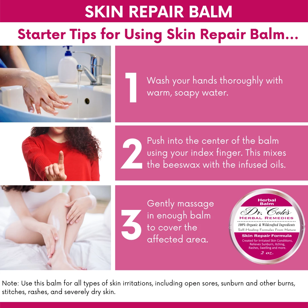 Dr. Cole's Organic Skin Repair Herbal Balm SixPak-4