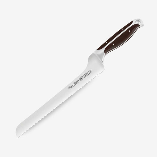 Gunter Wilhelm Premier Offset Bread Knife, 10 Inch | Dark Brown ABS Handle SKU: 30-318-1510-0