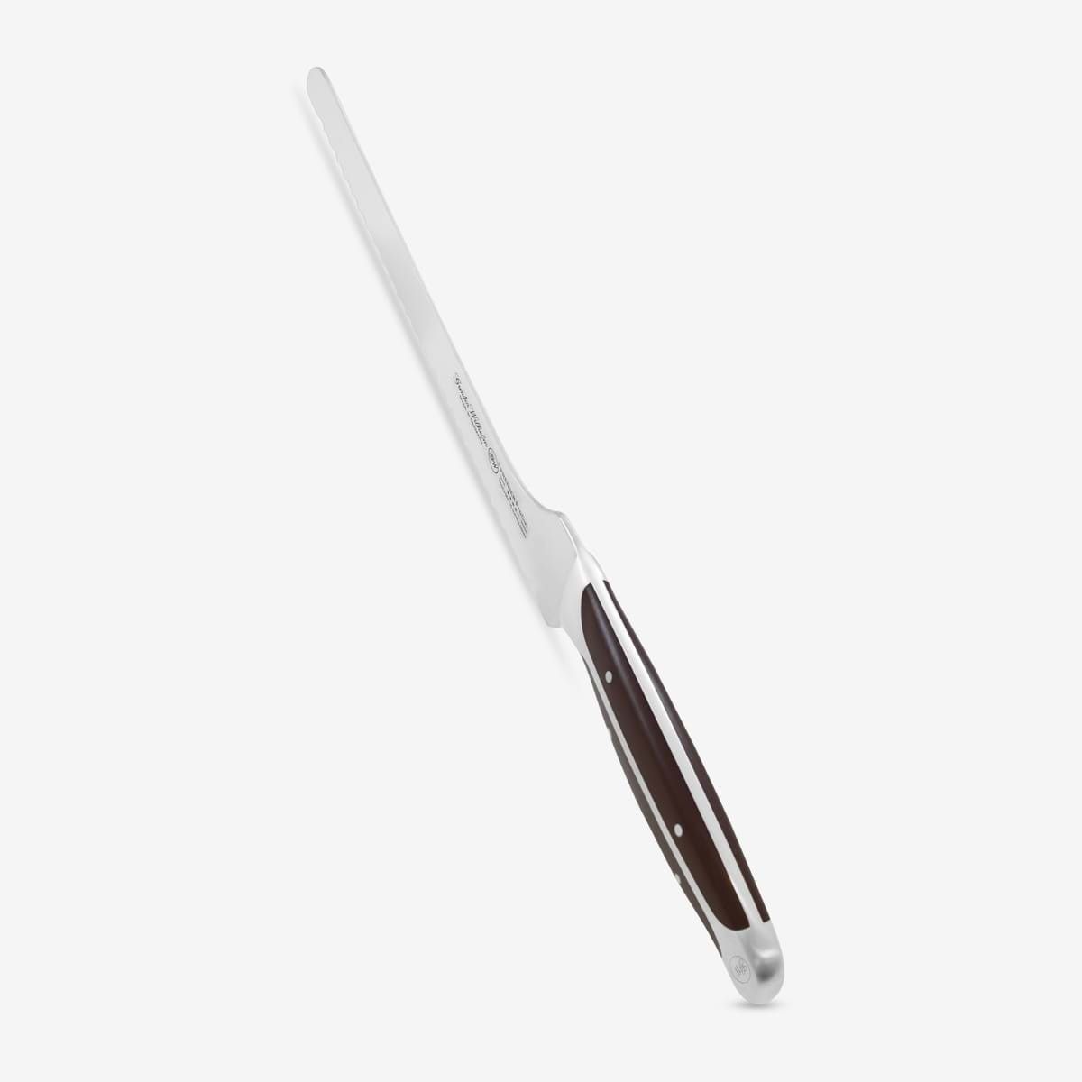 Gunter Wilhelm Premier Offset Bread Knife, 10 Inch | Dark Brown ABS Handle SKU: 30-318-1510-1