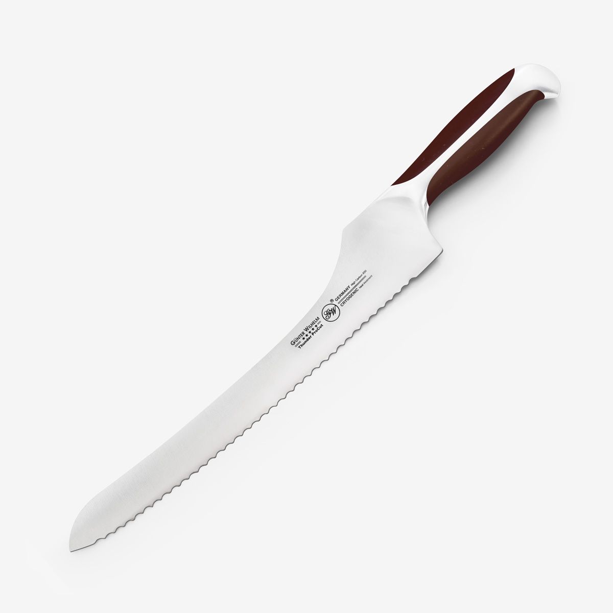 Gunter Wilhelm Thunder Offset Bread Knife, 10 Inch | Brownish ABS Handle SKU: 51-518-1510-0
