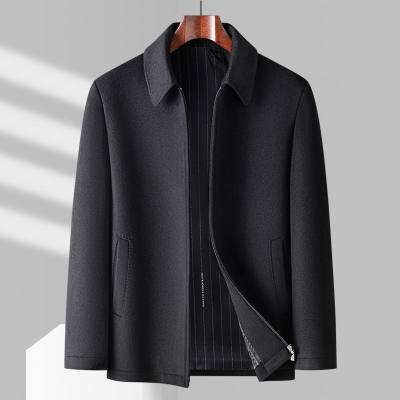 Wool Overcoat Lapel Short Jacket Coat