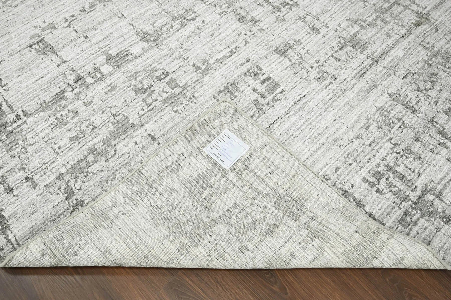8x10 Gray, Silver Hand Knotted 100% Wool Modern & Contemporary Oriental Area Rug-2