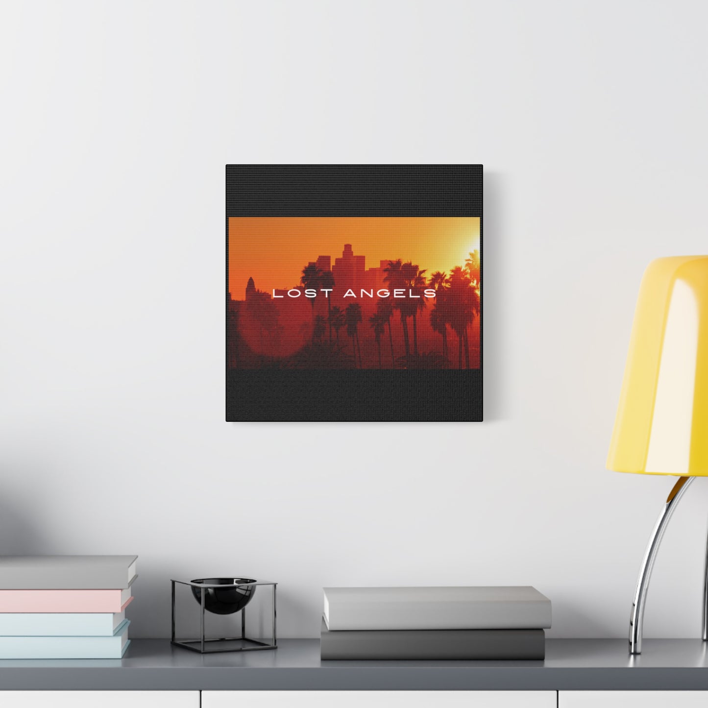 Lost Angels Wall Art Canvas | Sunset Cityscape Print, Home Decor, Gift for Art Lovers, Modern Living Room, California Vibe