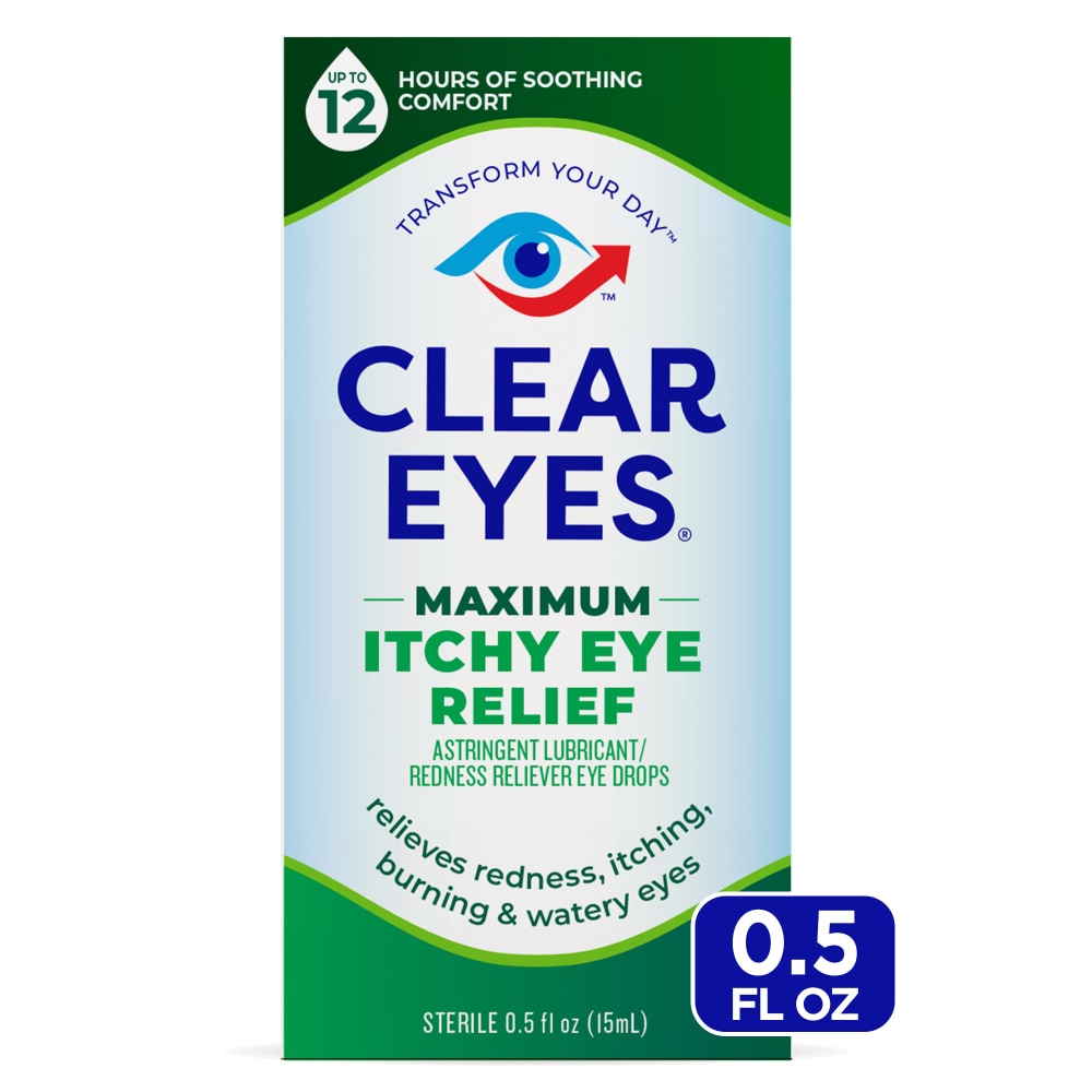 Clear Eyes Itchy Eye Relief, Maximum, Sterile 0.5 Fl Oz