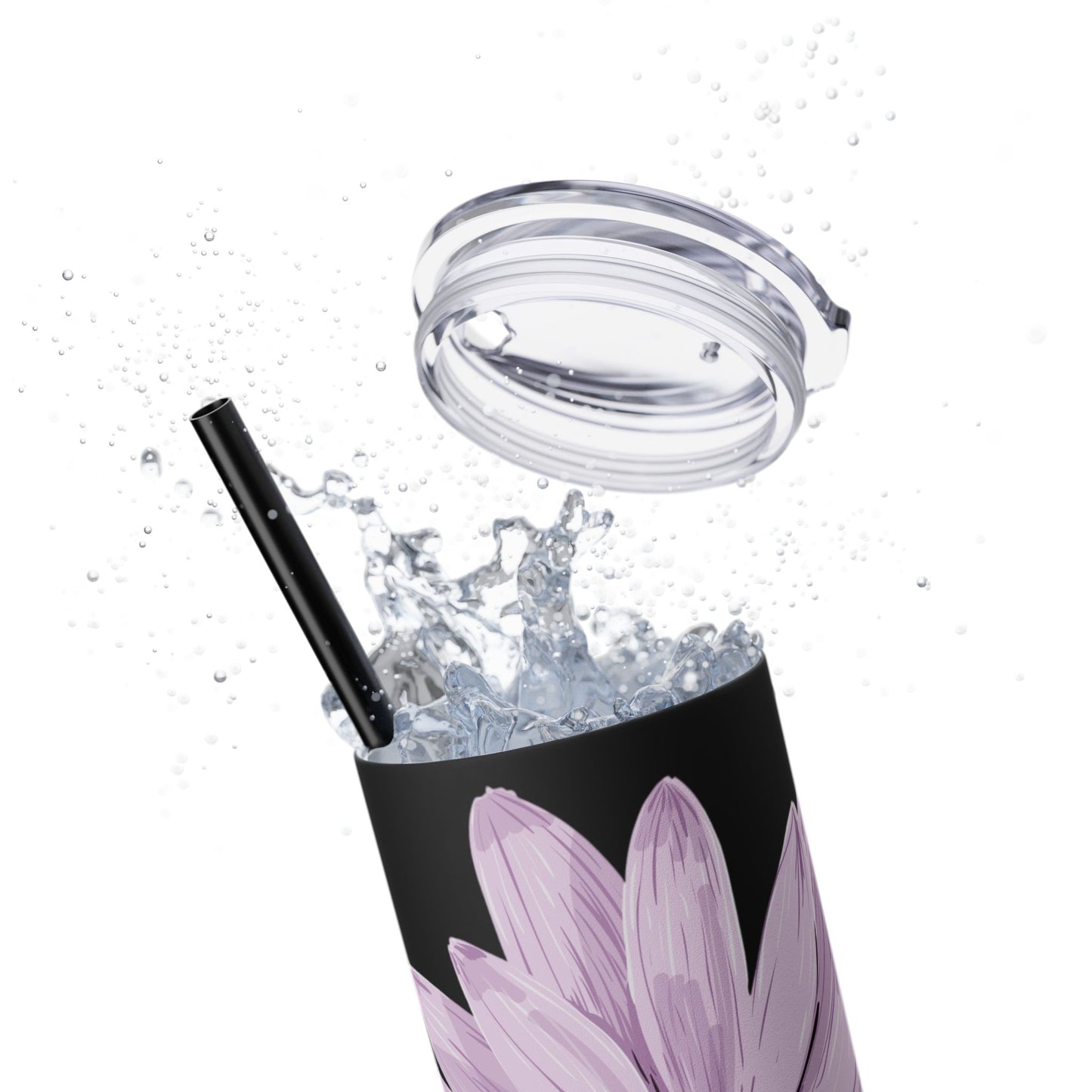 Floral Skinny Tumbler, 20oz - Stylish Drinkware for Home, Office, Gifts, Party Favors, Spring Decor