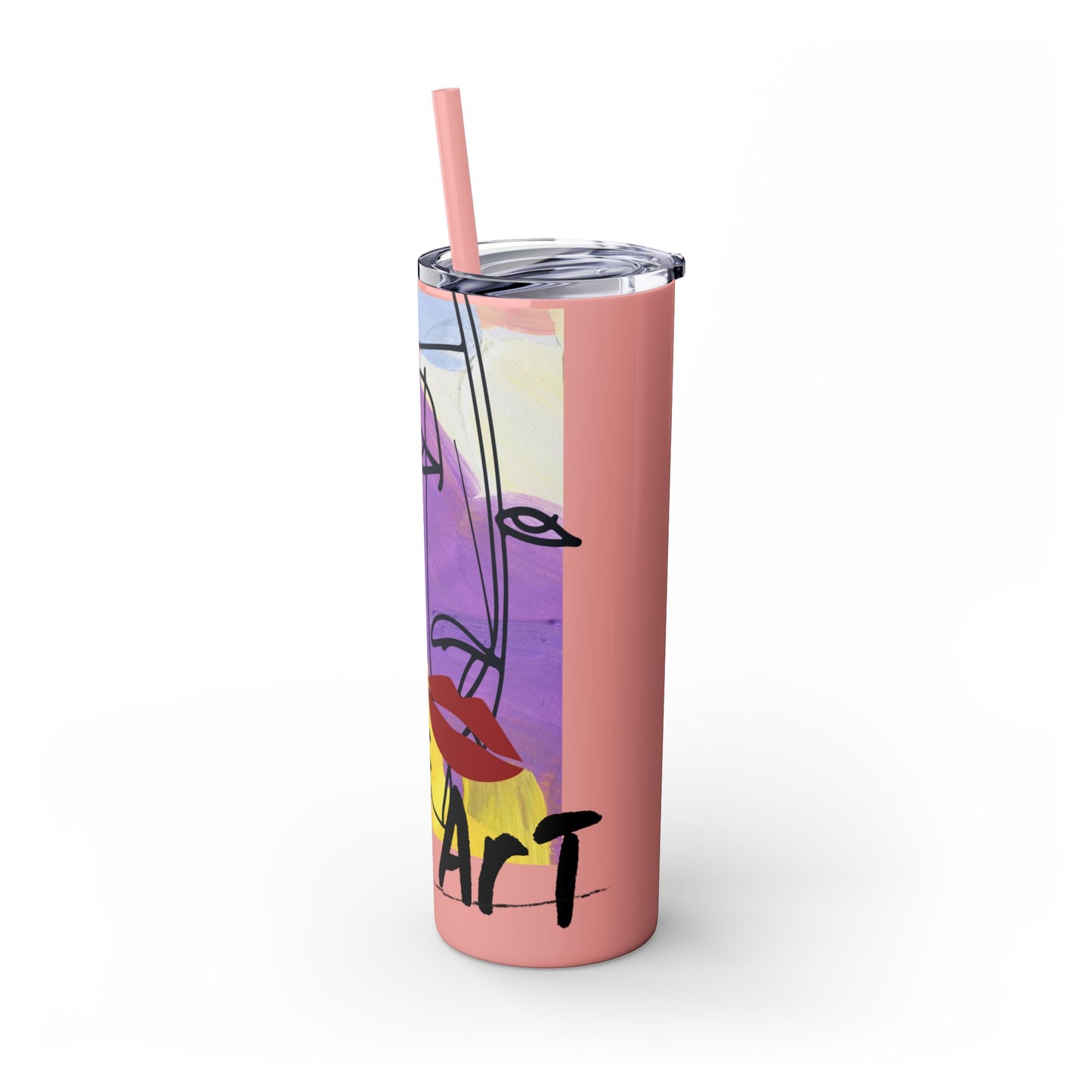 Artistic Skinny Tumbler with Straw, 20oz | Inspirational Drinkware, Colorful Water Bottle, Unique Gift Idea, Motivational Mug, [...]
