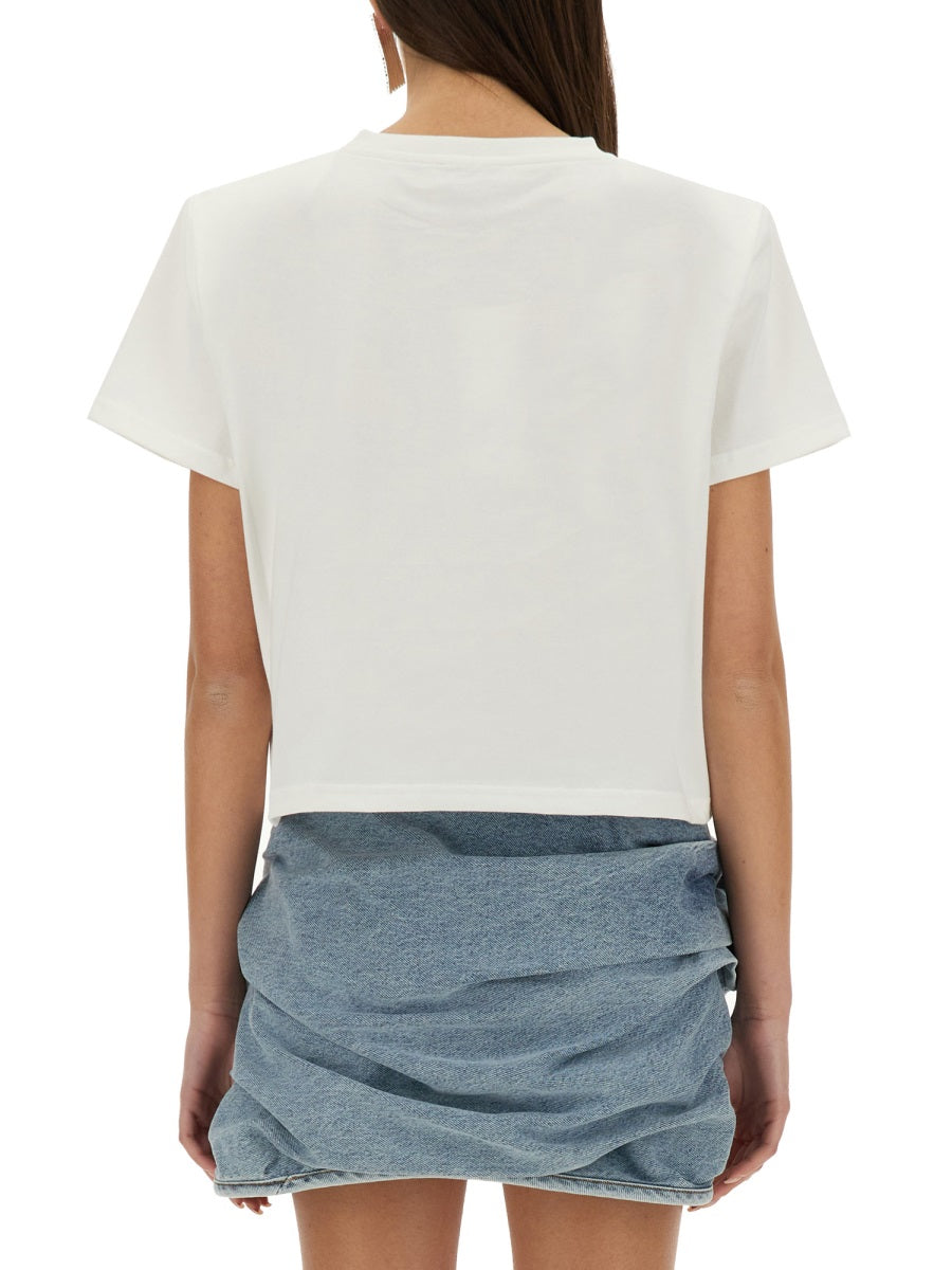 Magda Butrym Women T-Shirt With Crochet Bra
