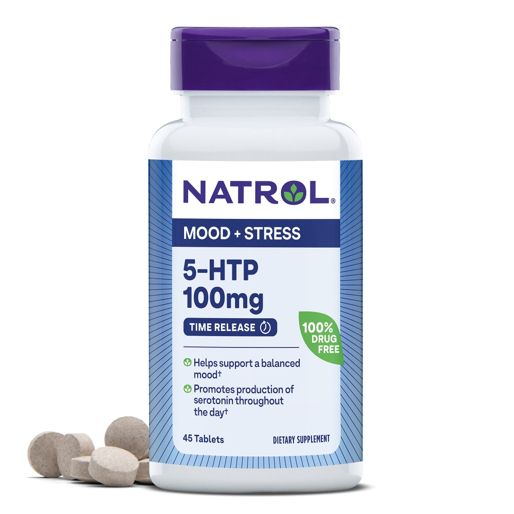 Natrol 5-HTP Mood And Stress Maximum Strength 200 Mg Time Release Tablet, 30 Tablets