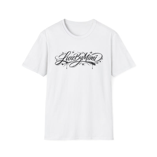 LuxeByMimi Script Tee — Elegant Calligraphy Logo T-Shirt
